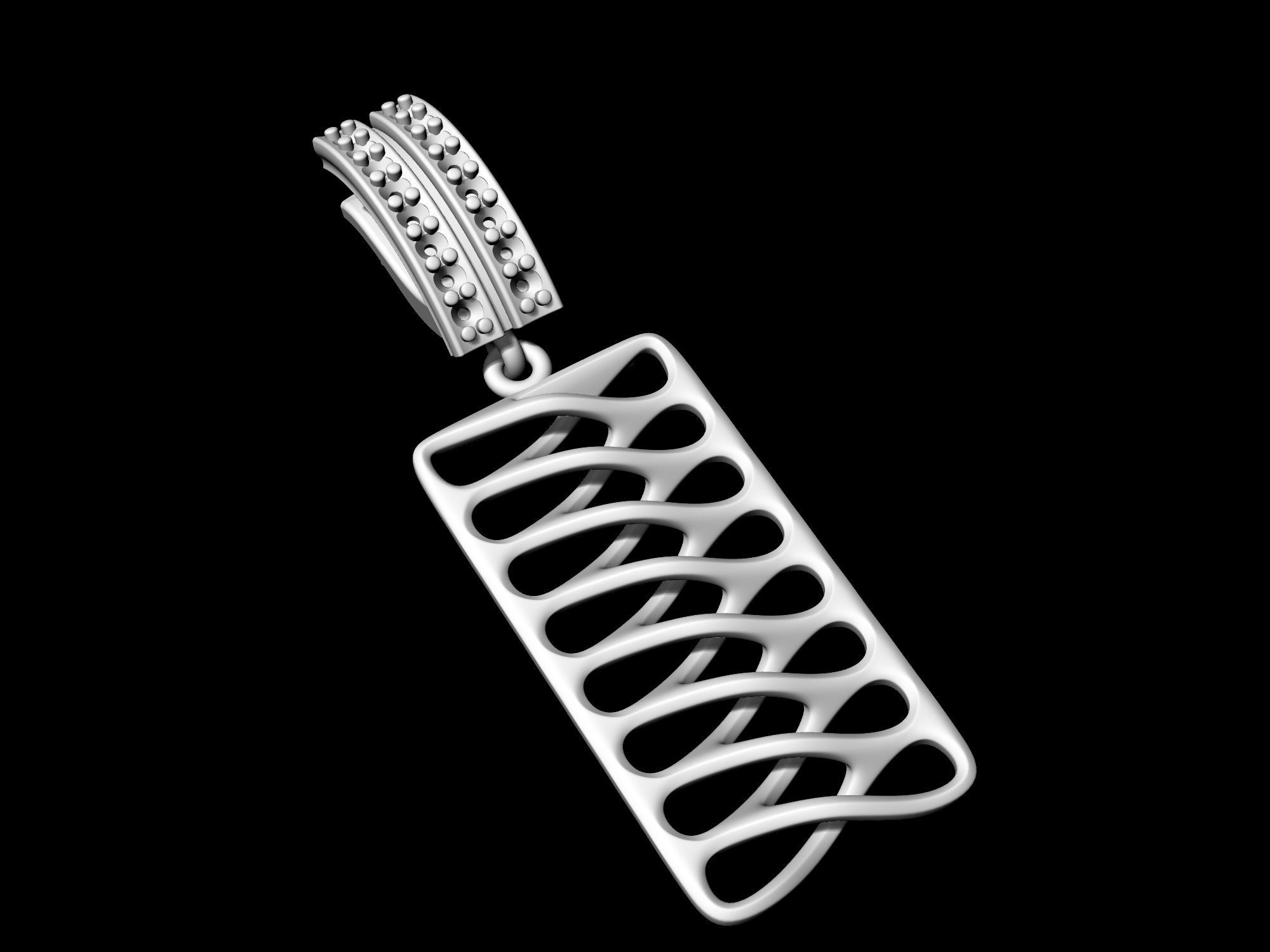 Parametric earrings 3D print model_6