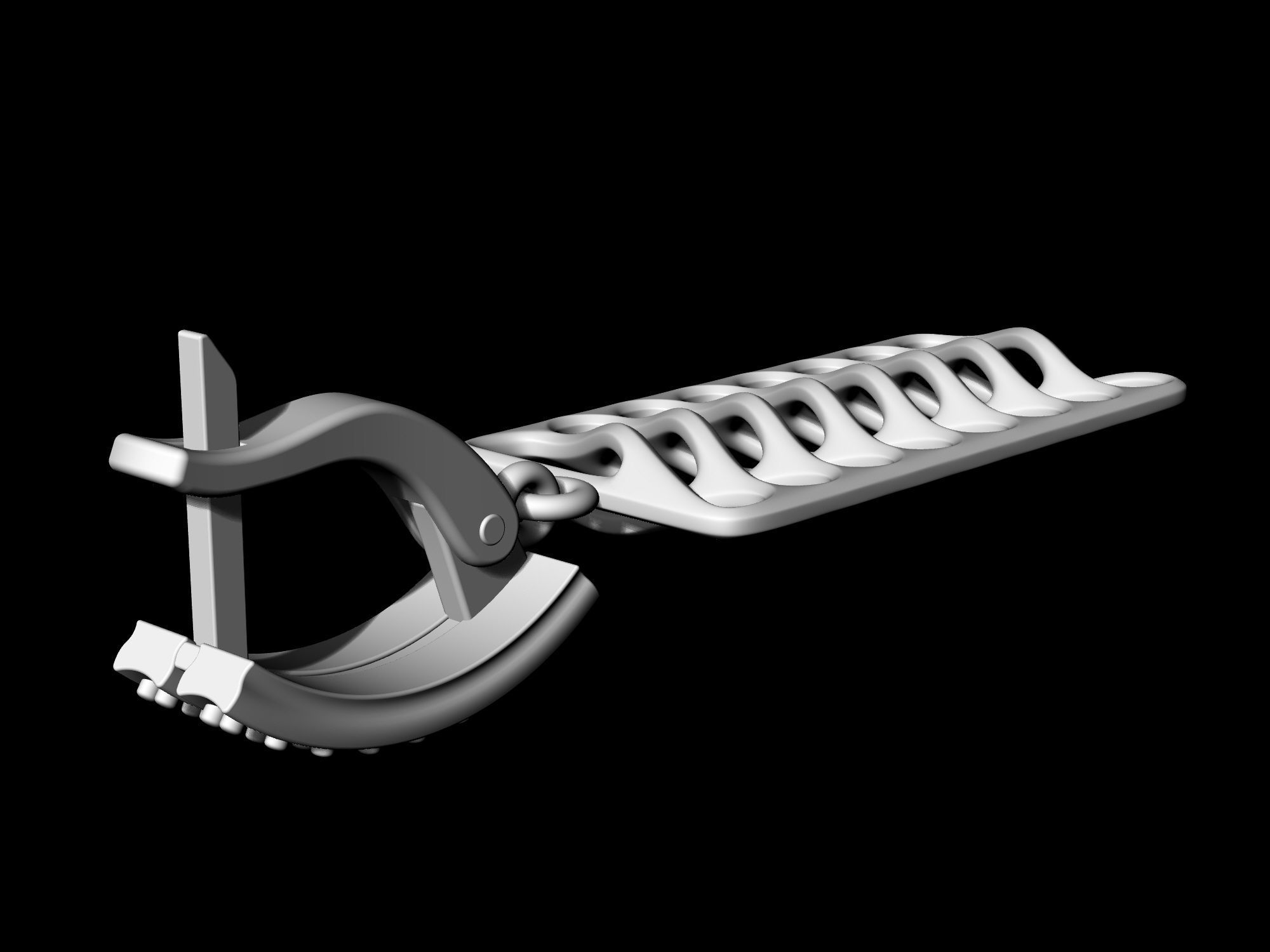 Parametric earrings 3D print model_10