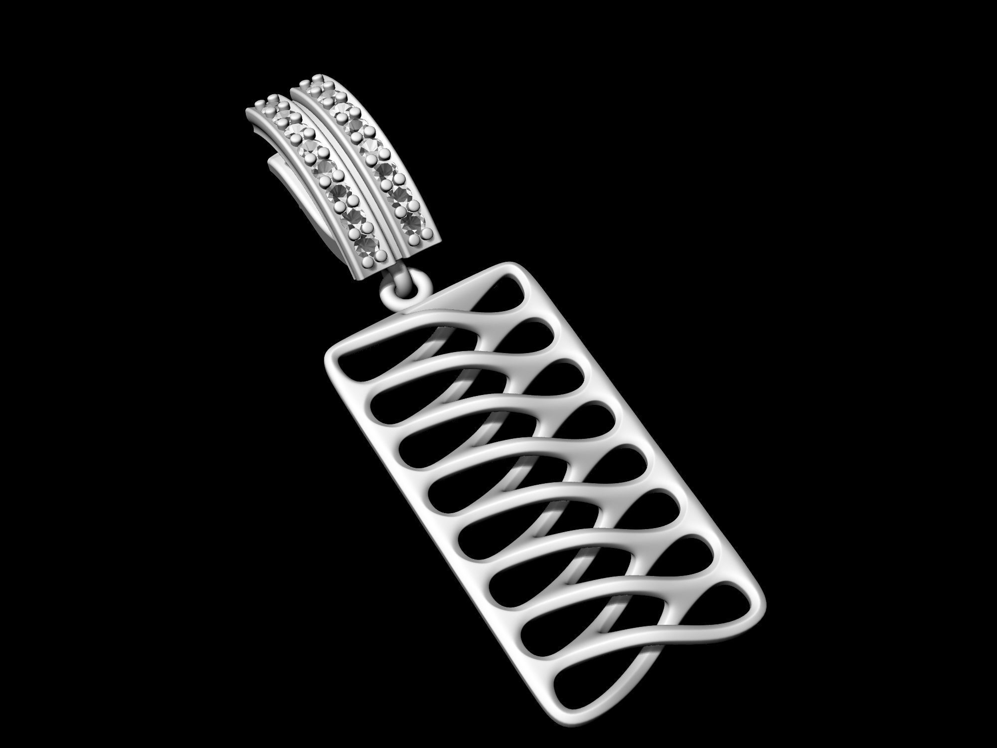 Parametric earrings 3D print model_5