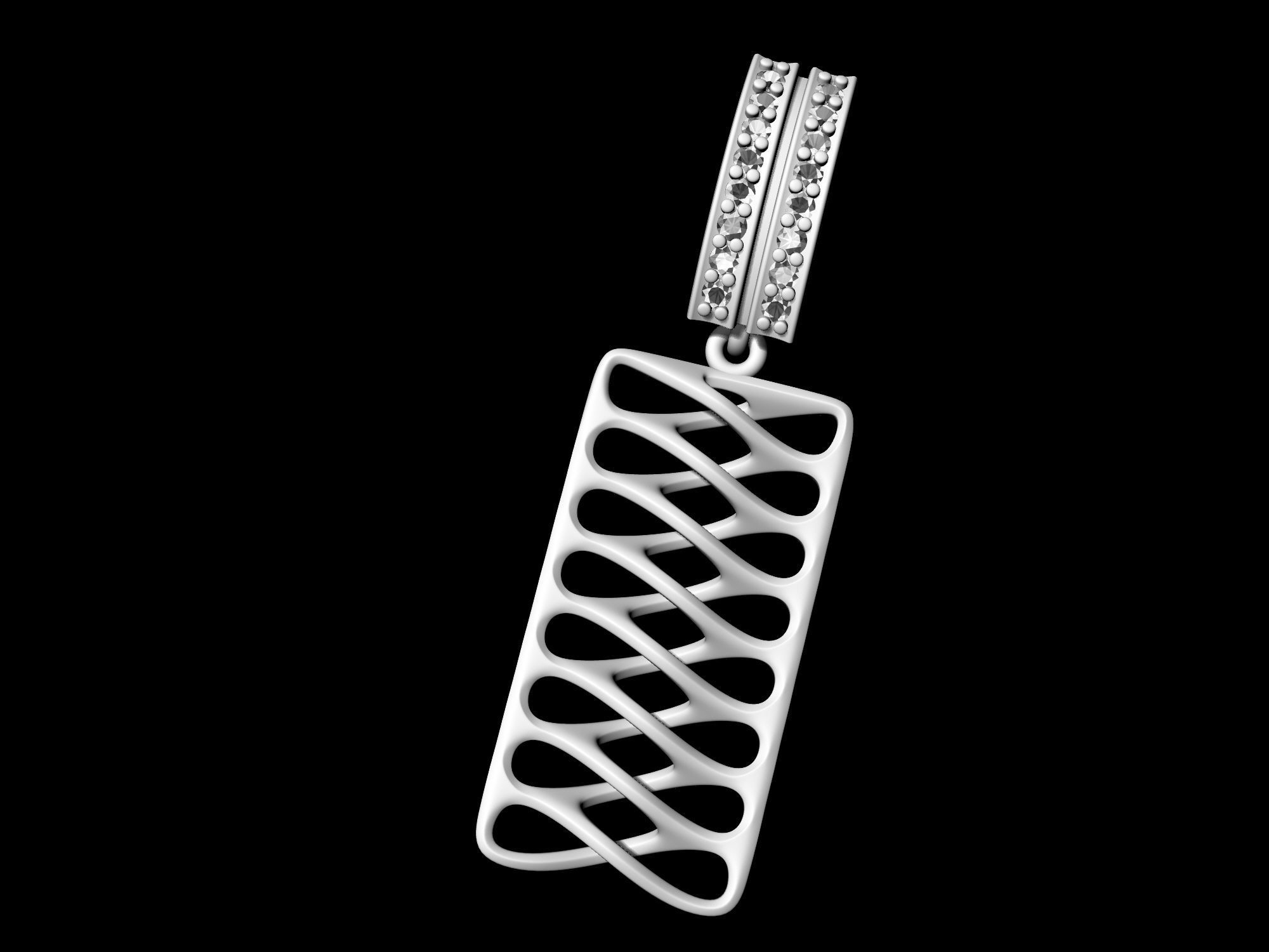 Parametric earrings 3D print model_4