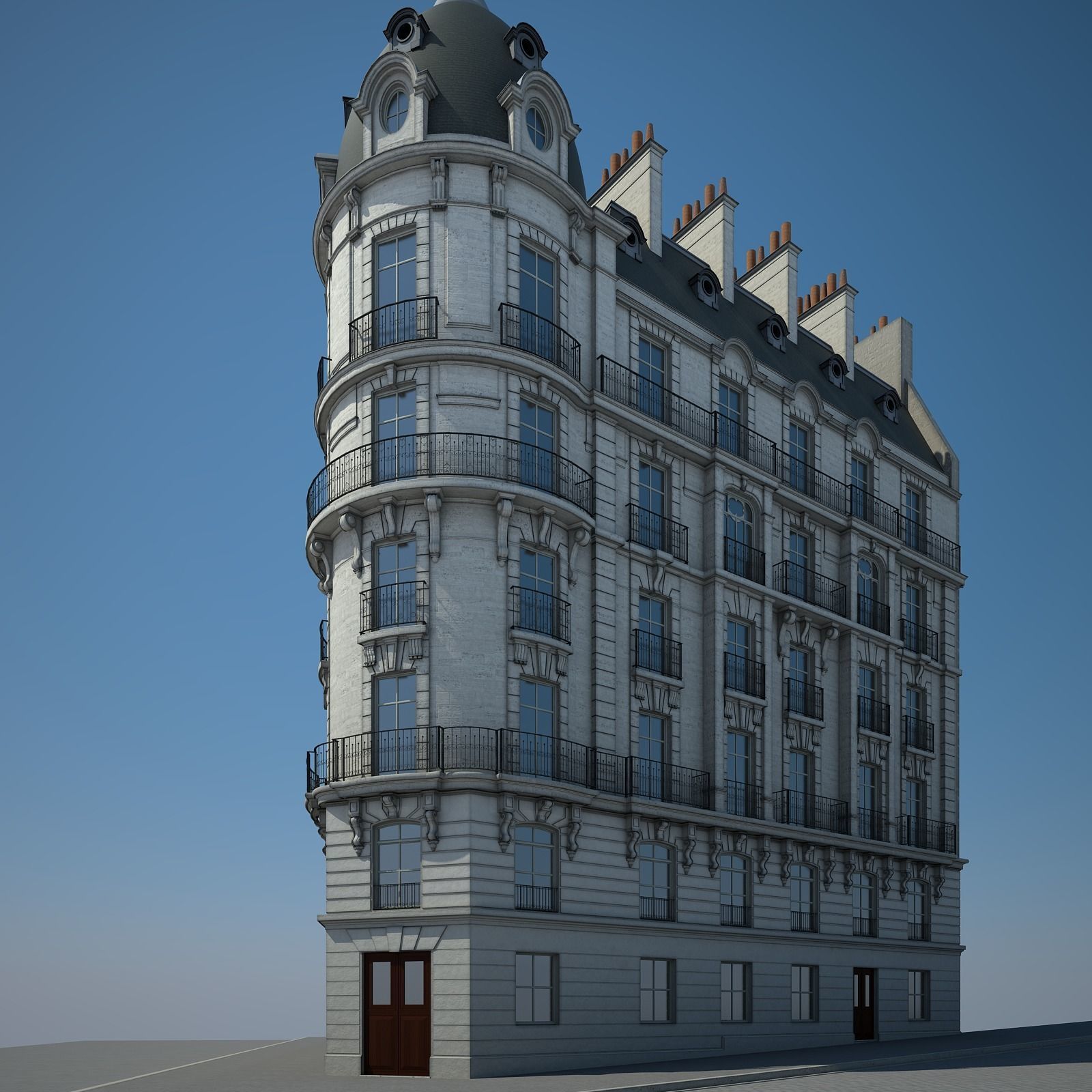 Old Building XIII 3D model_5