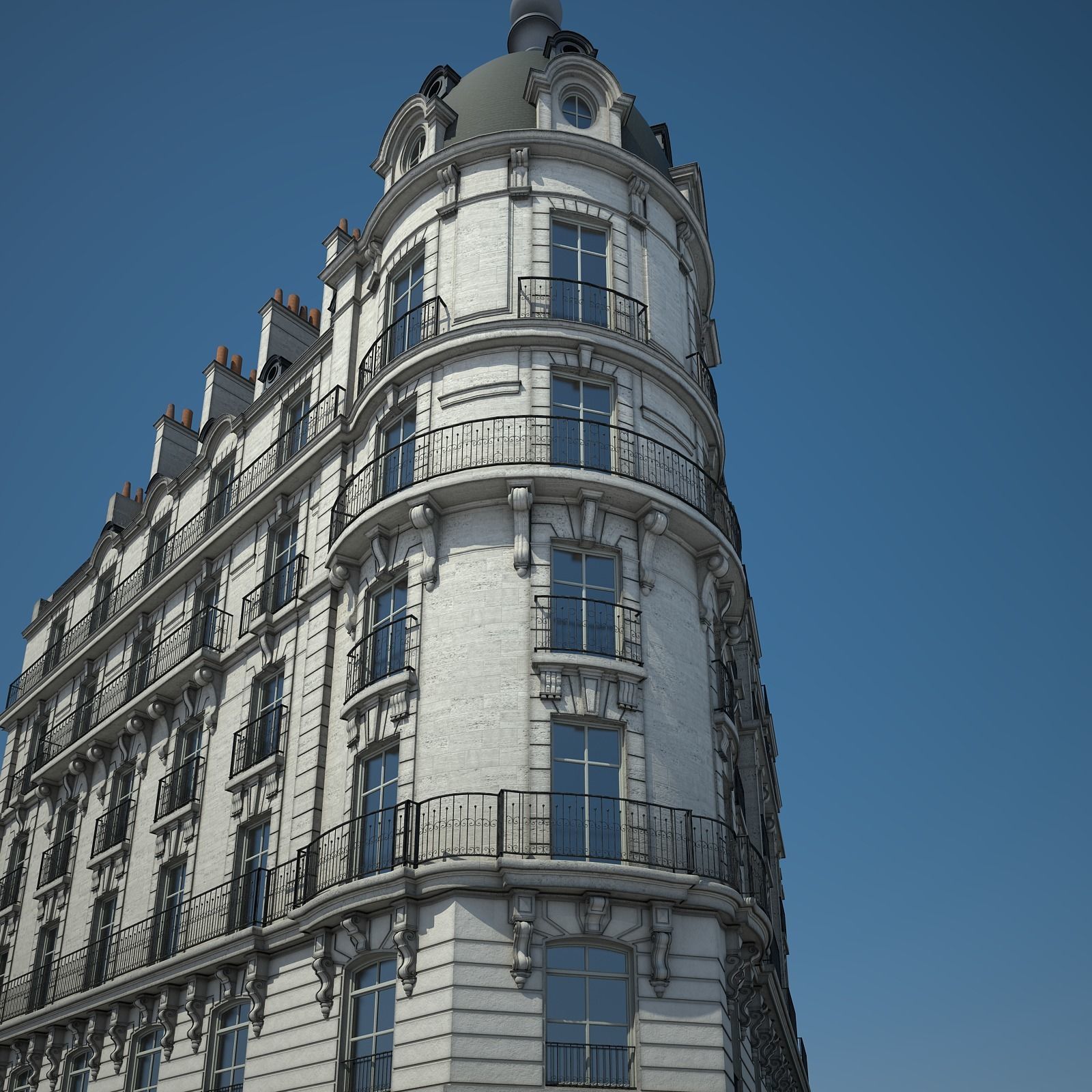 Old Building XIII 3D model_7