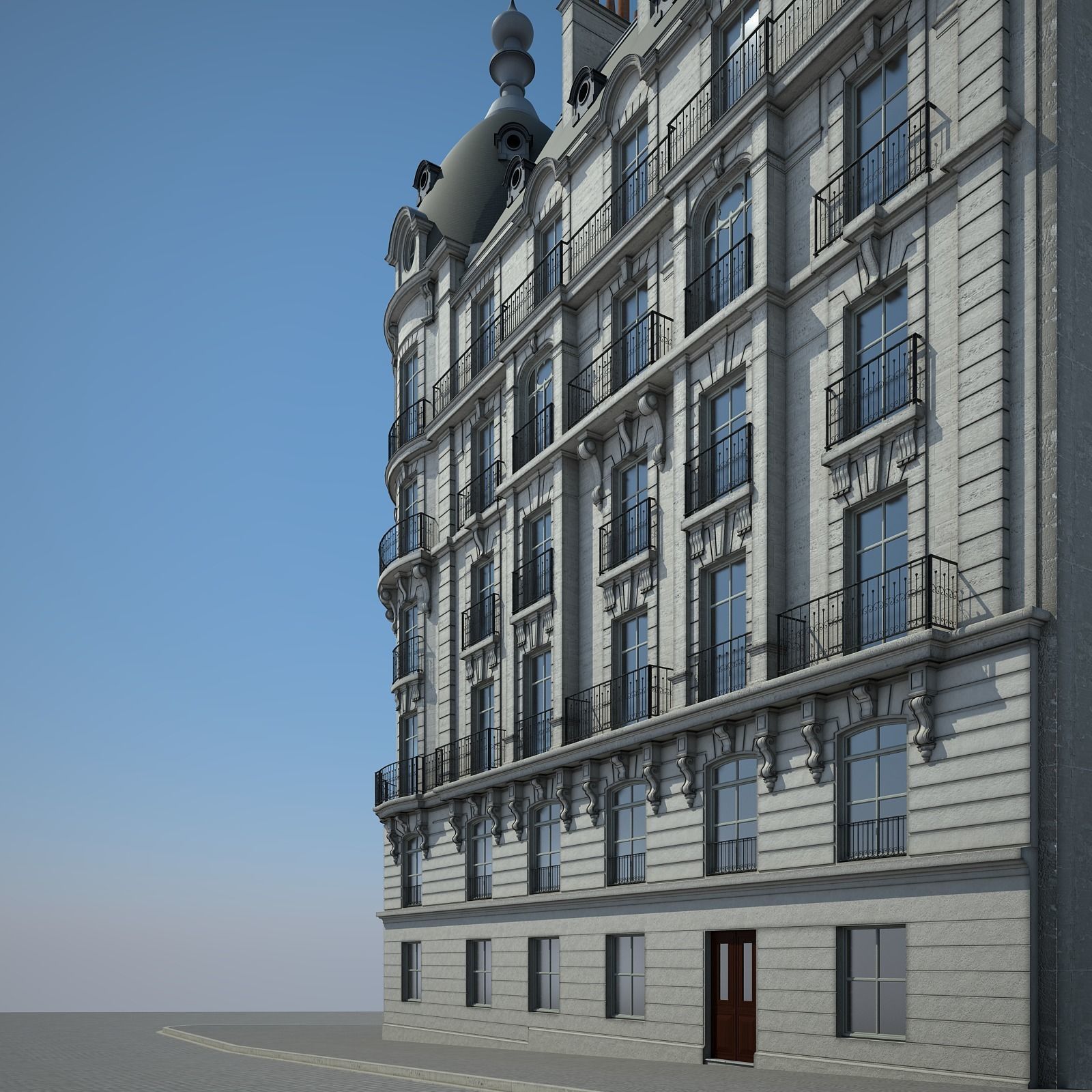 Old Building XIII 3D model_6