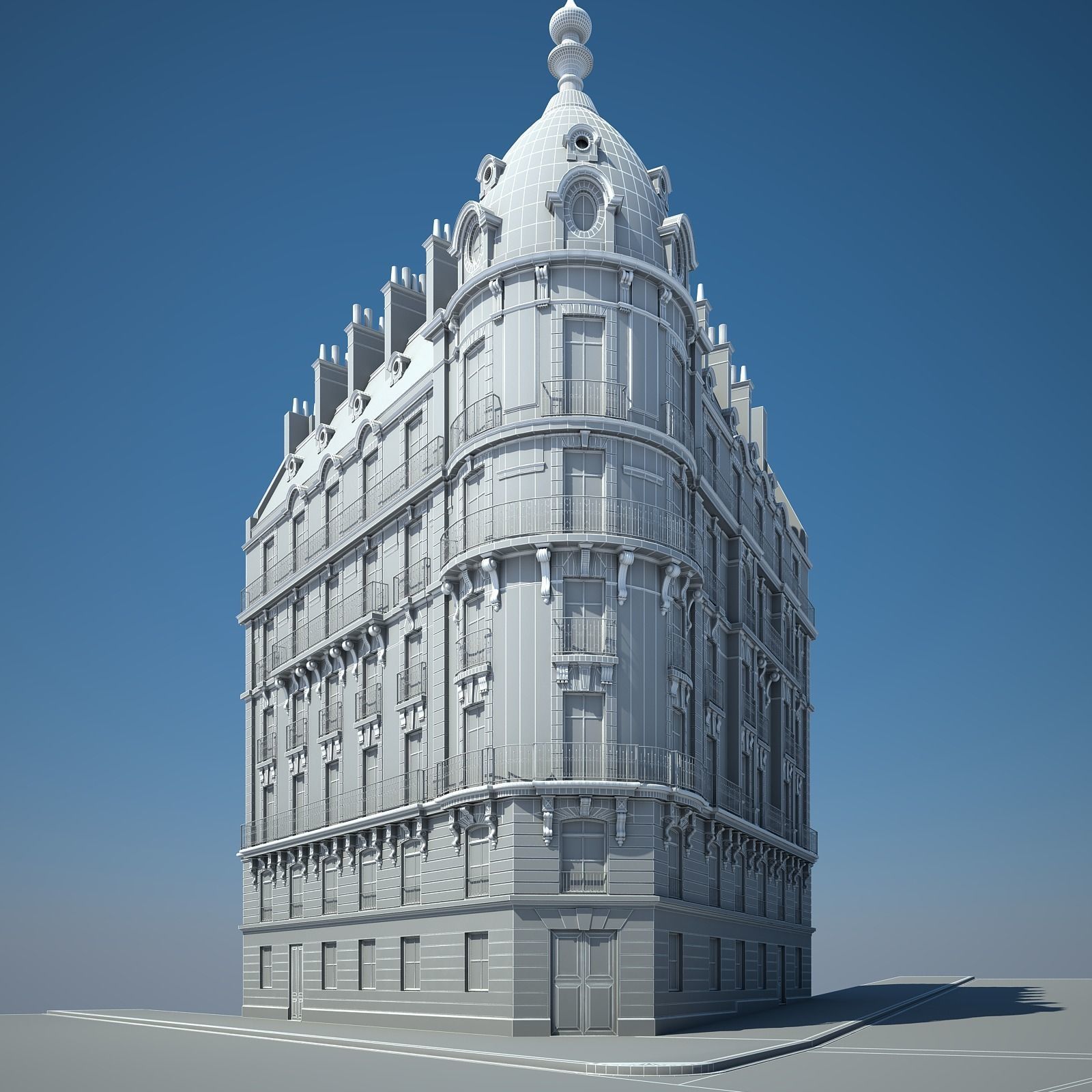 Old Building XIII 3D model_11