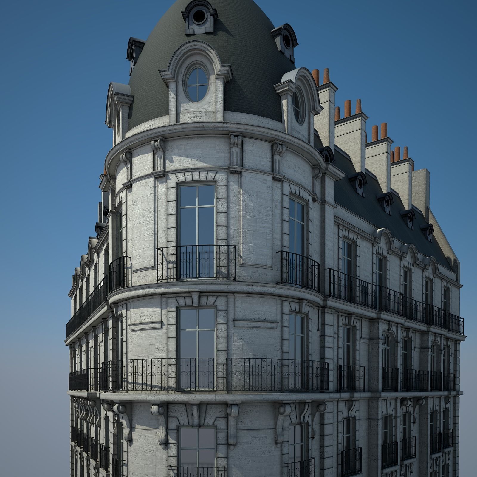 Old Building XIII 3D model_10