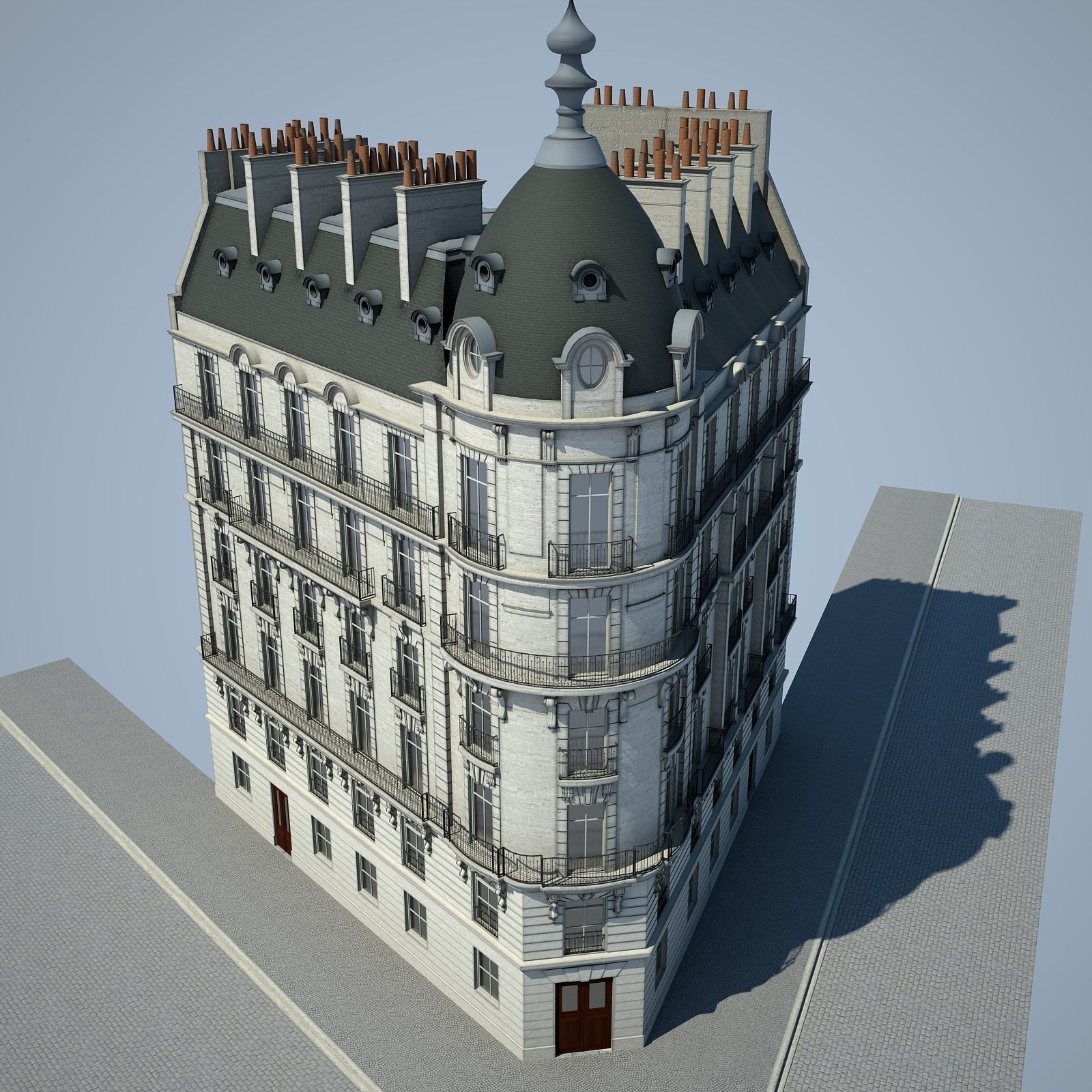 Old Building XIII 3D model_9