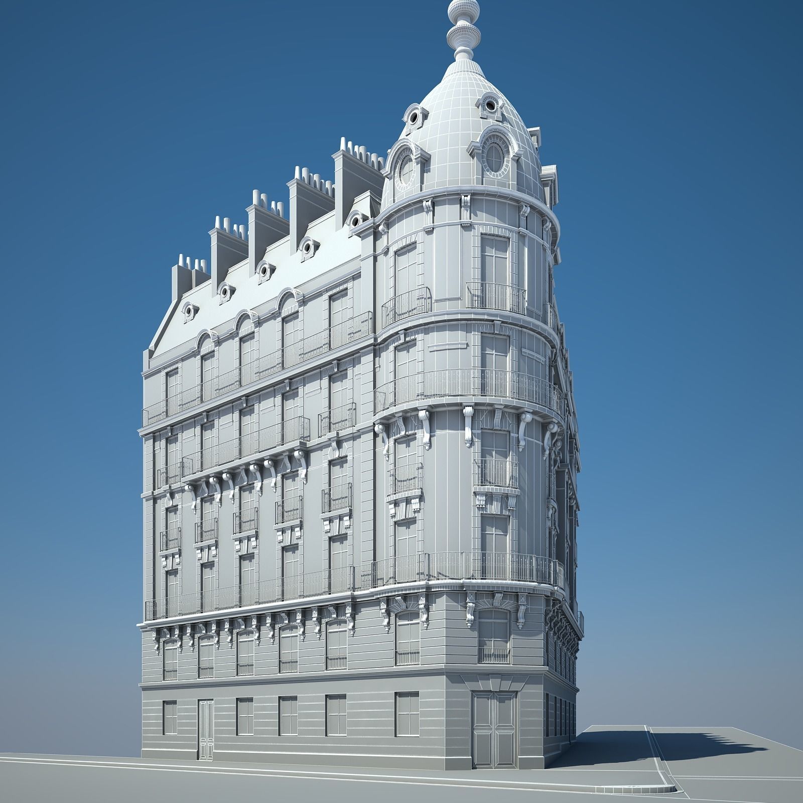 Old Building XIII 3D model_12