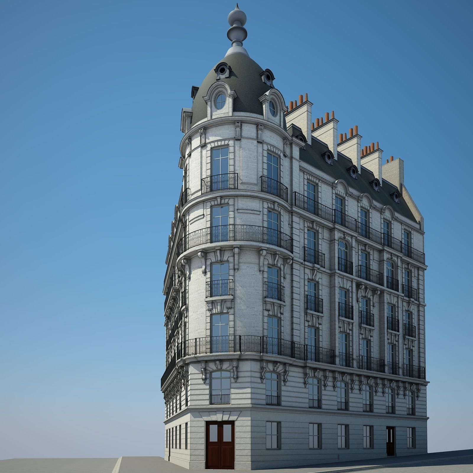 Old Building XIII 3D model_3