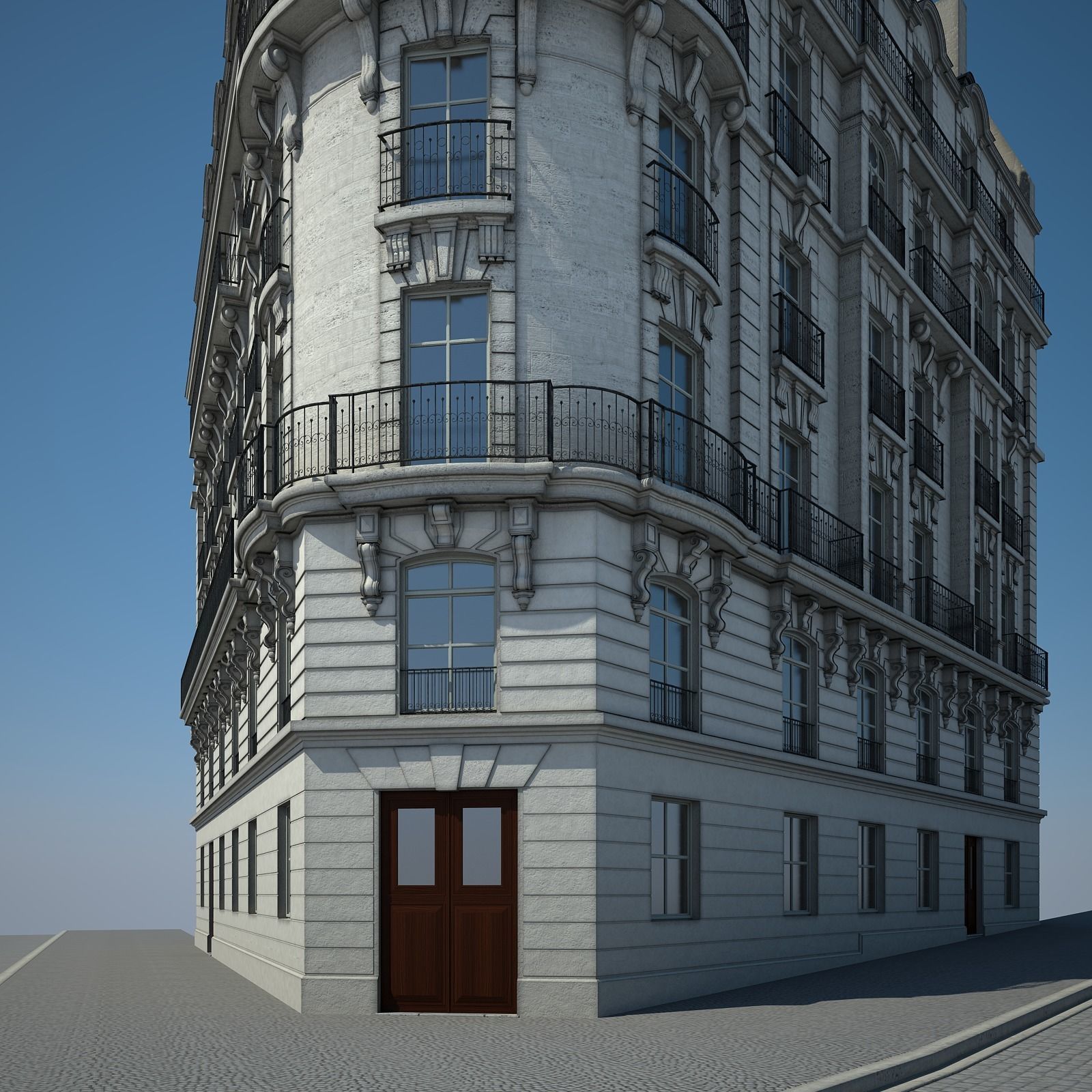 Old Building XIII 3D model_8