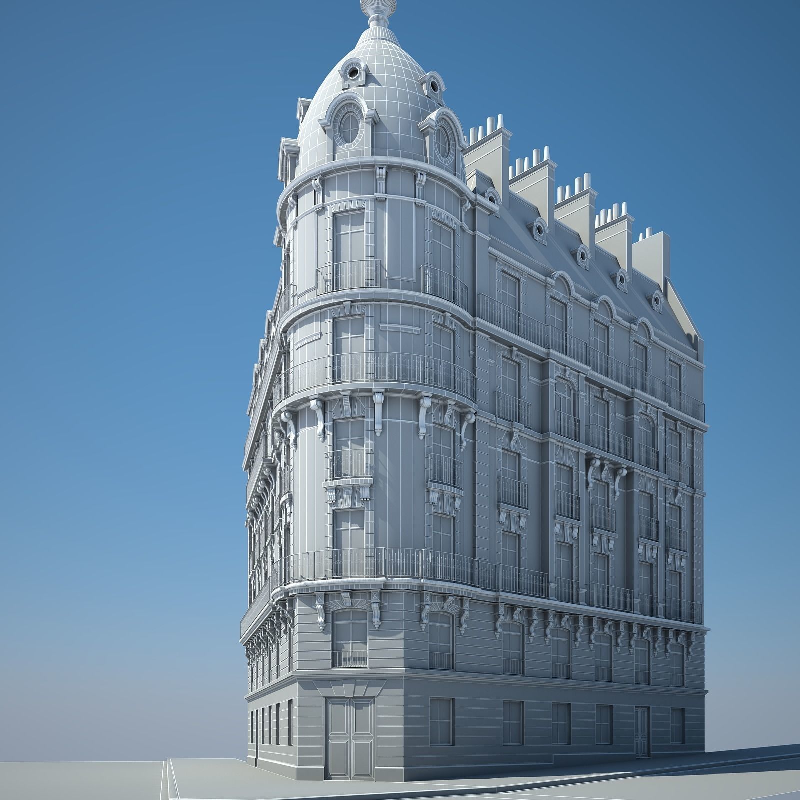 Old Building XIII 3D model_13
