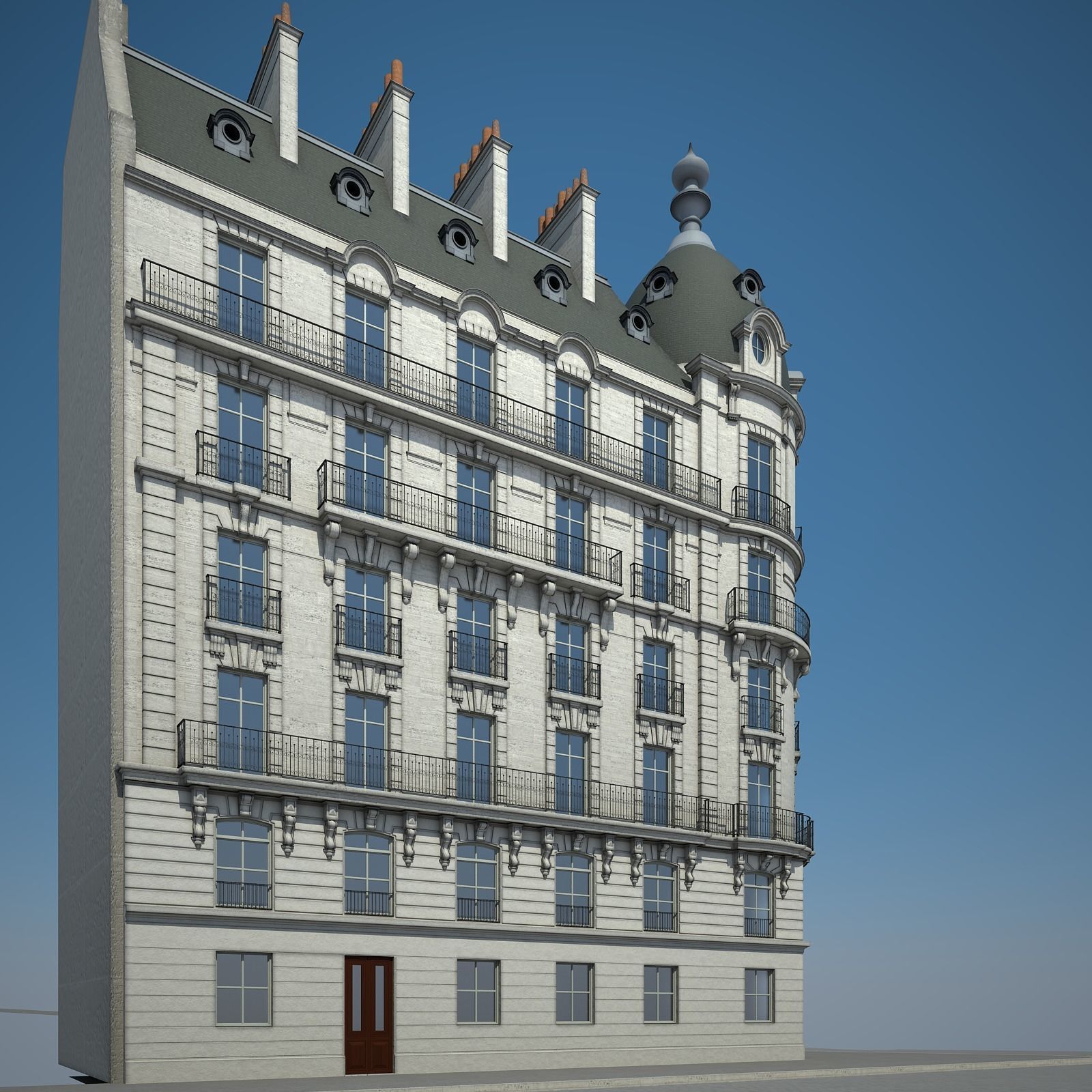 Old Building XIII 3D model_4