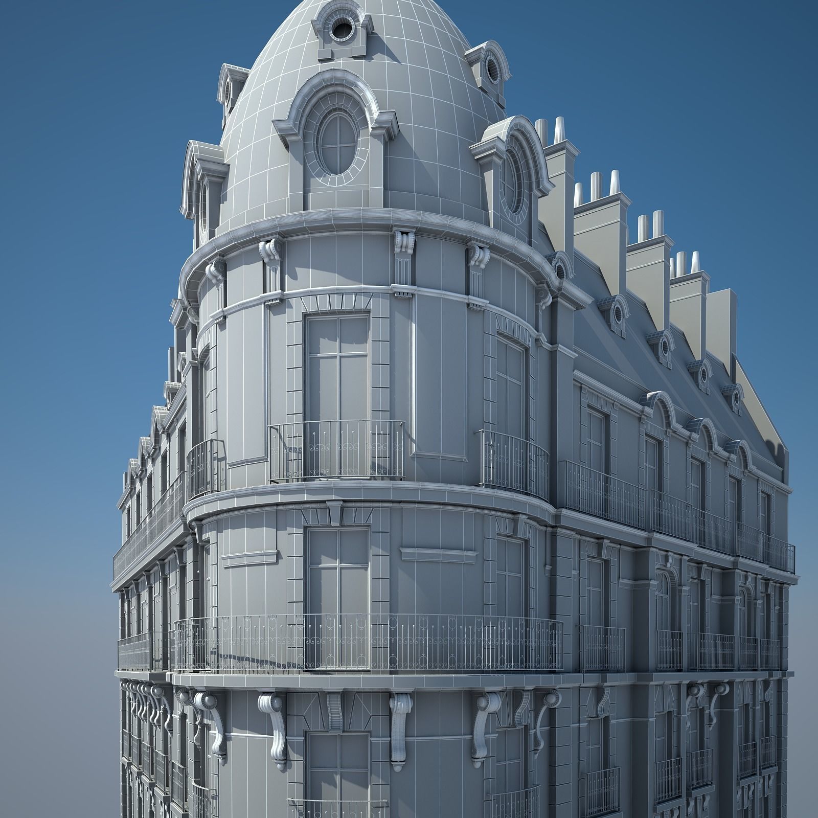 Old Building XIII 3D model_21