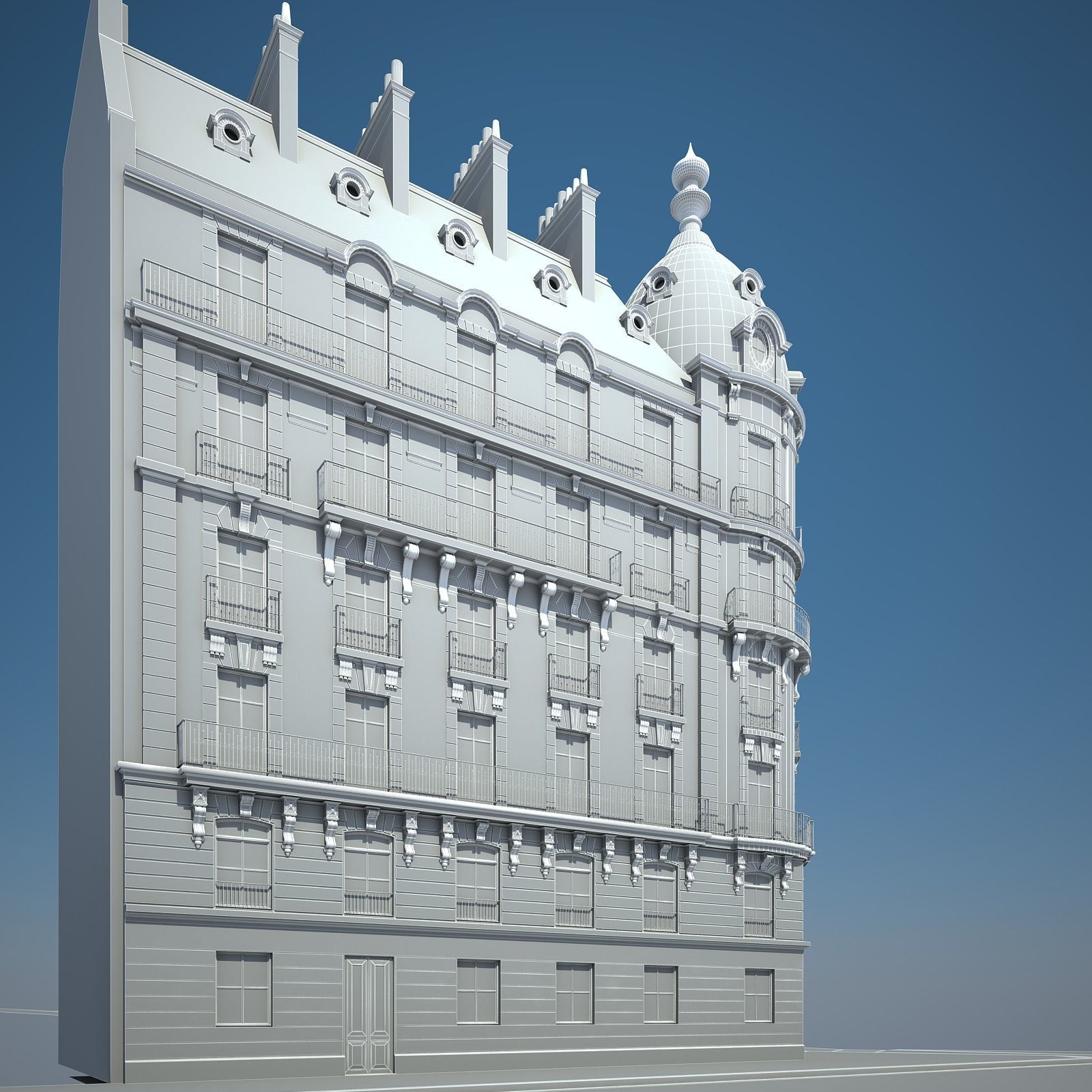 Old Building XIII 3D model_14