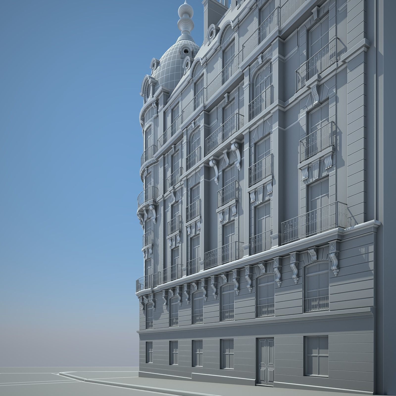Old Building XIII 3D model_16