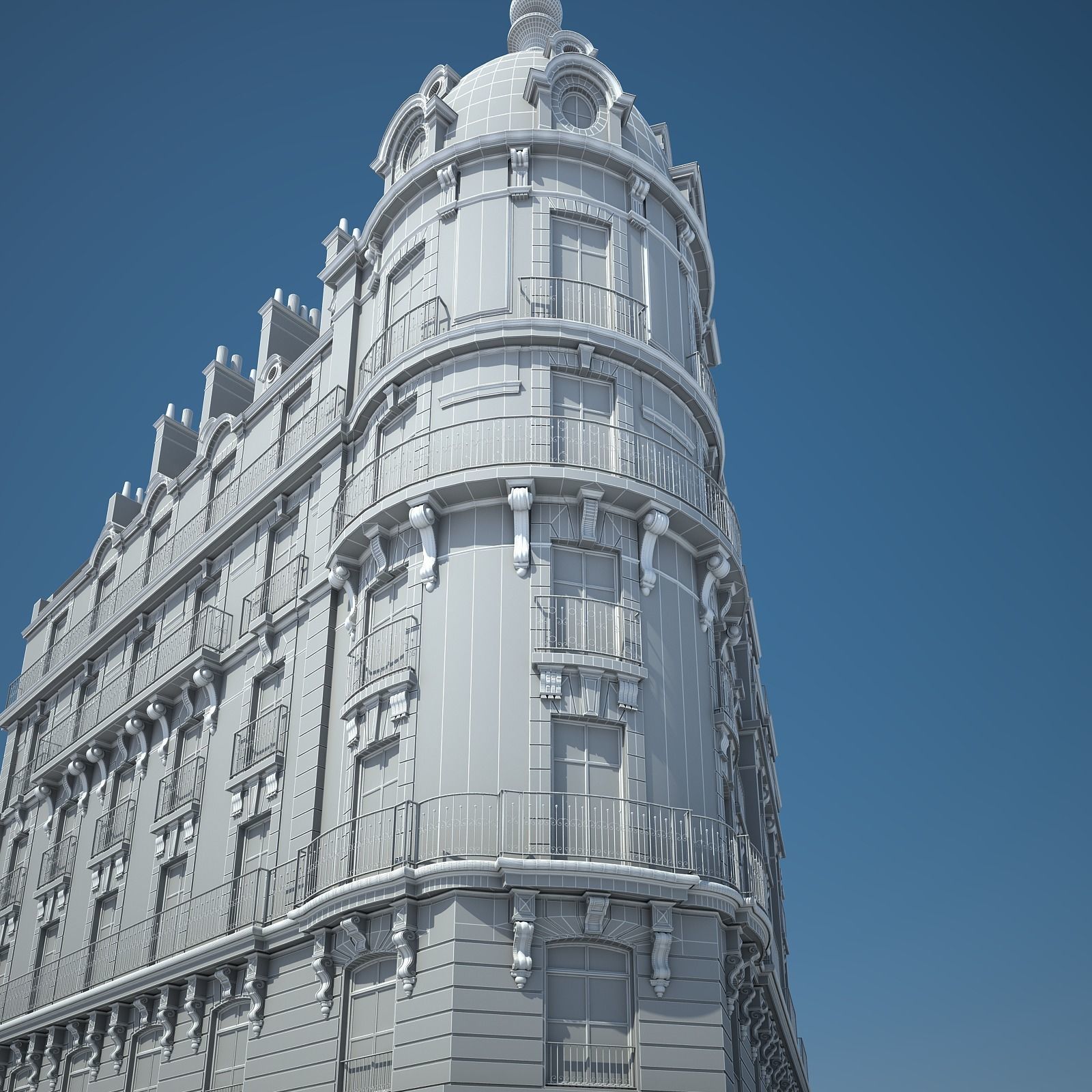 Old Building XIII 3D model_17