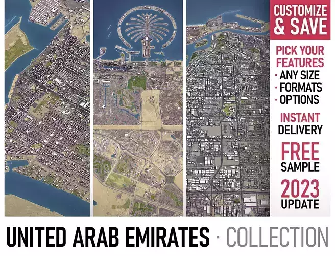 United Arab Emirates - UAE 3D Model Collection