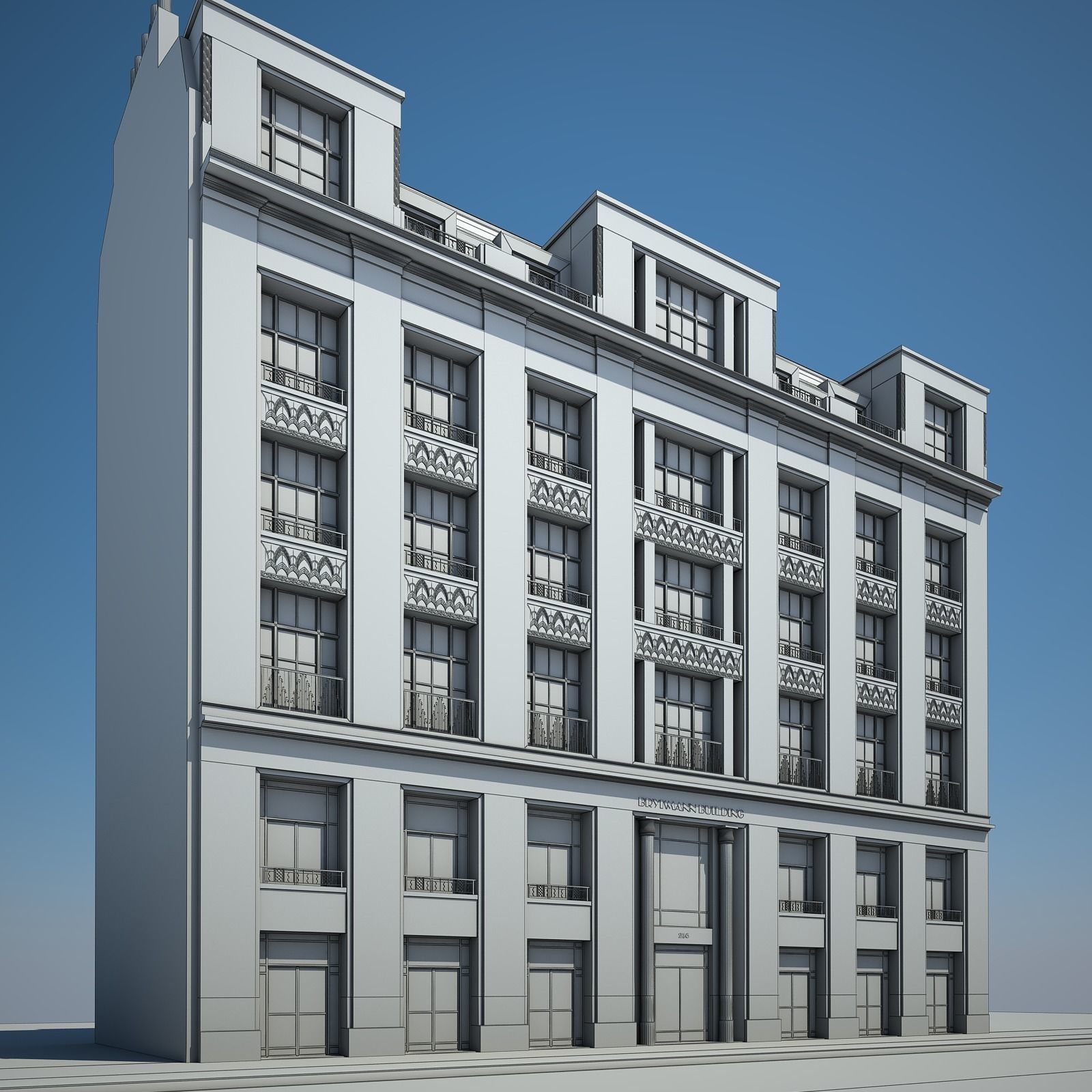 Old Building XIV 3D model_8