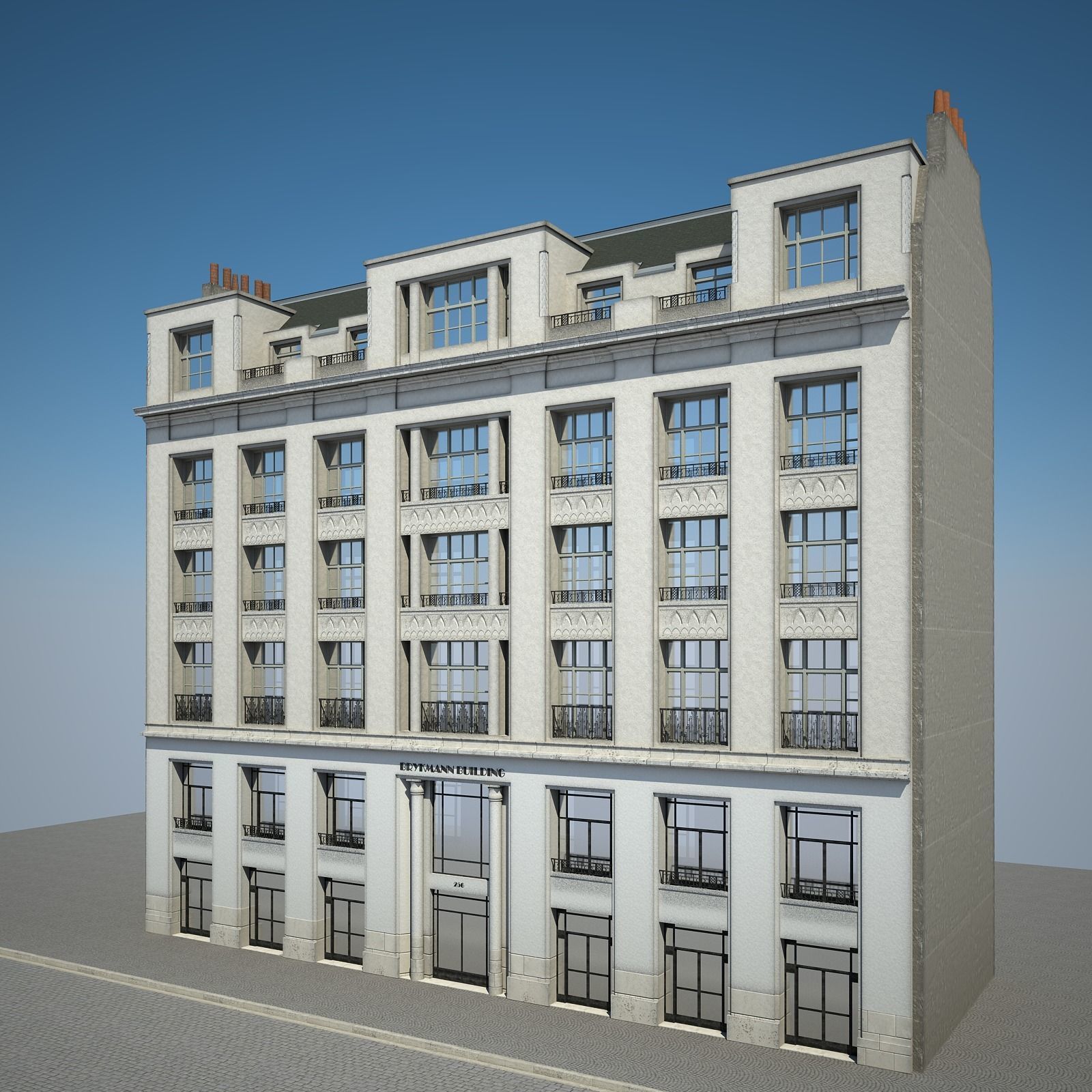 Old Building XIV 3D model_5