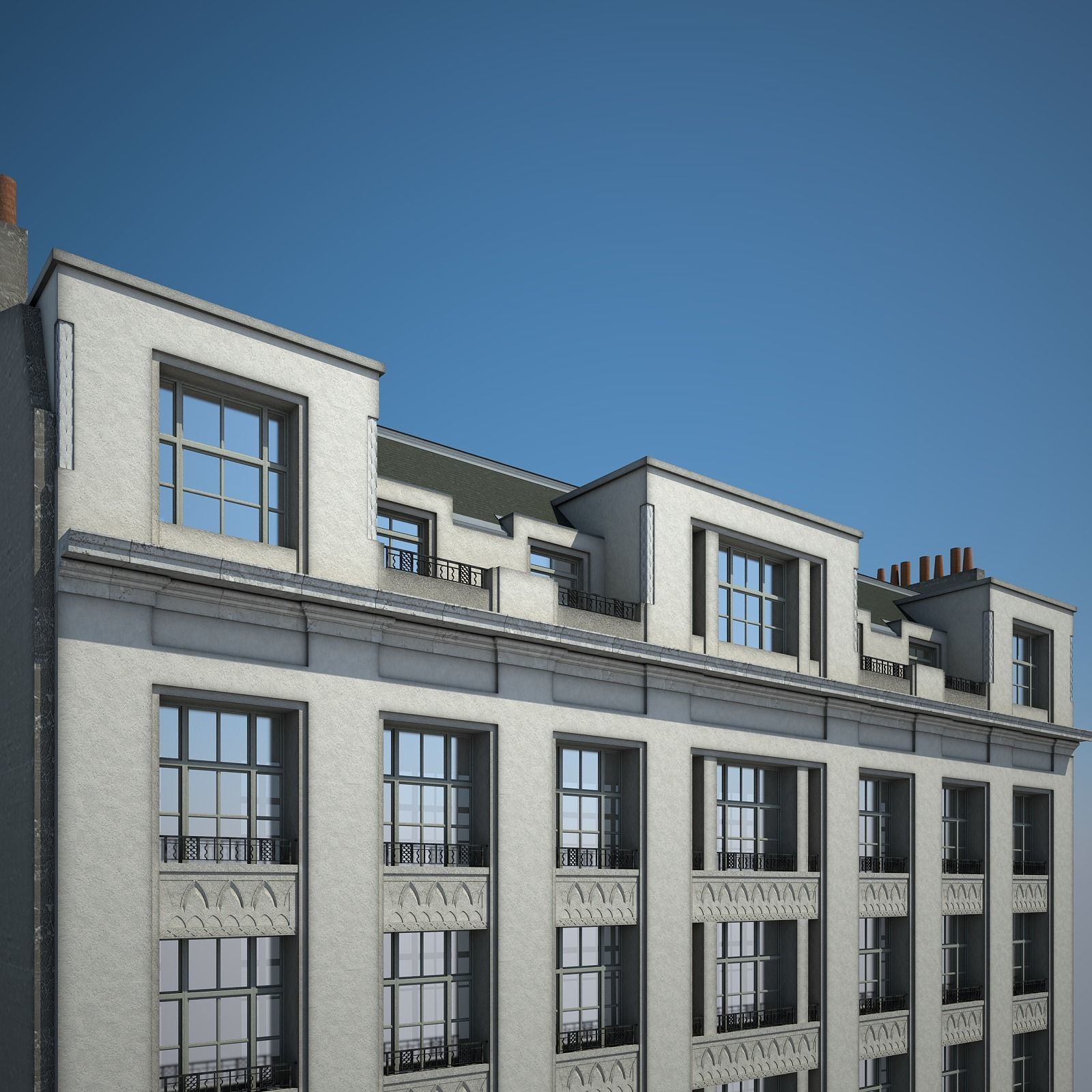 Old Building XIV 3D model_4