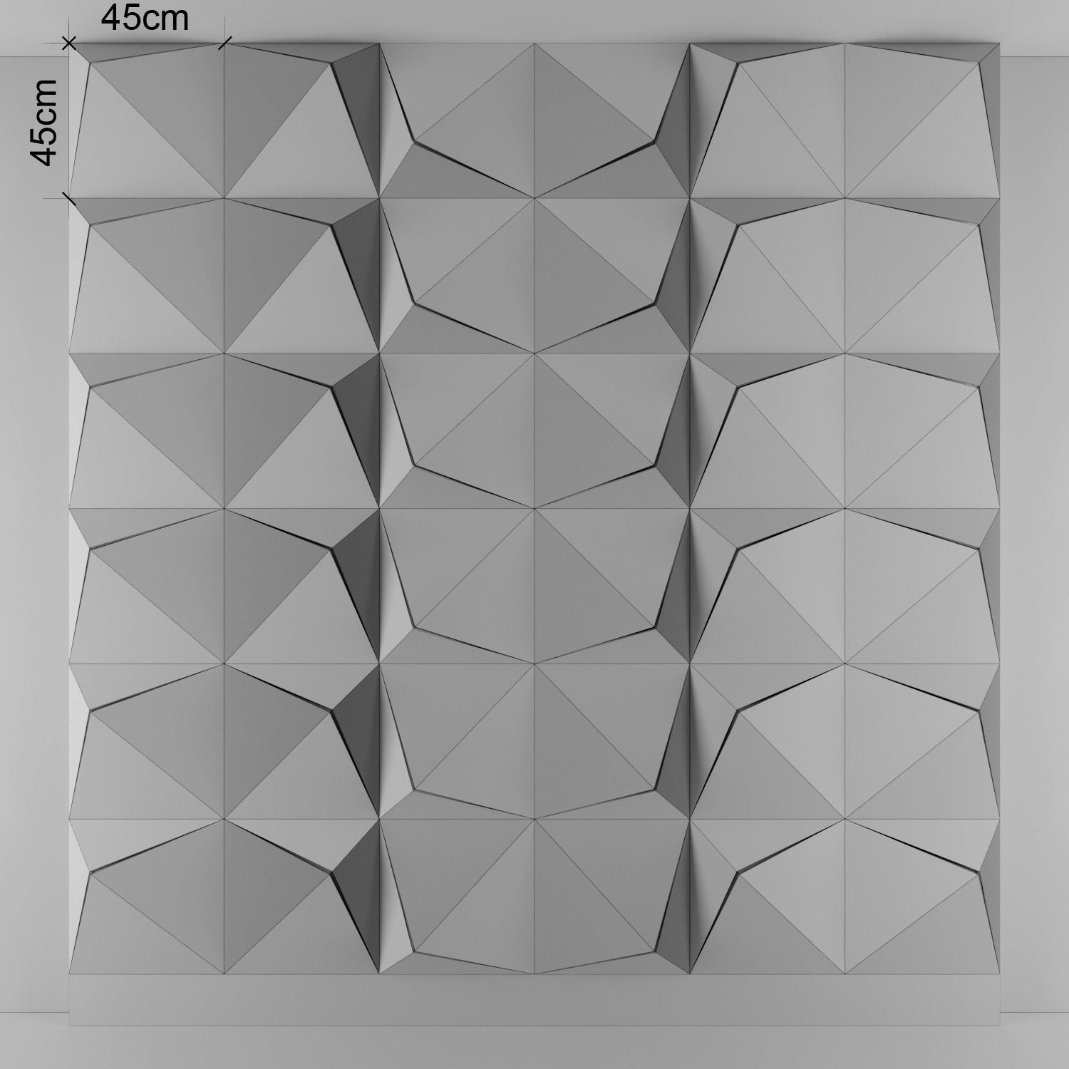 3d panel 14 Low-poly 3D model_3