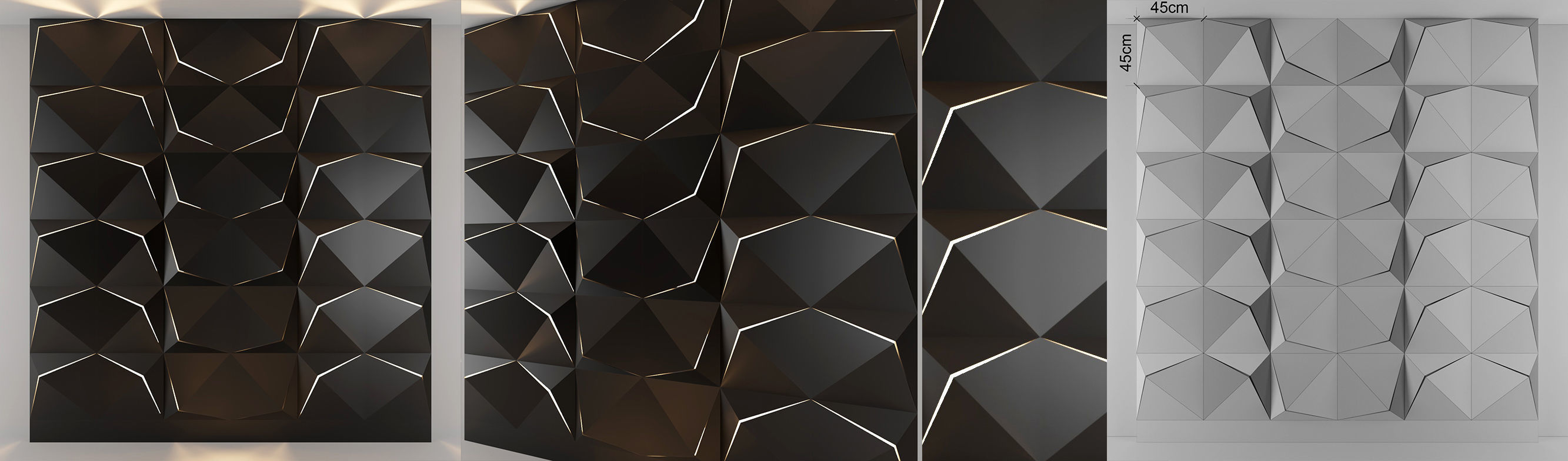 3d panel 14 Low-poly 3D model_1