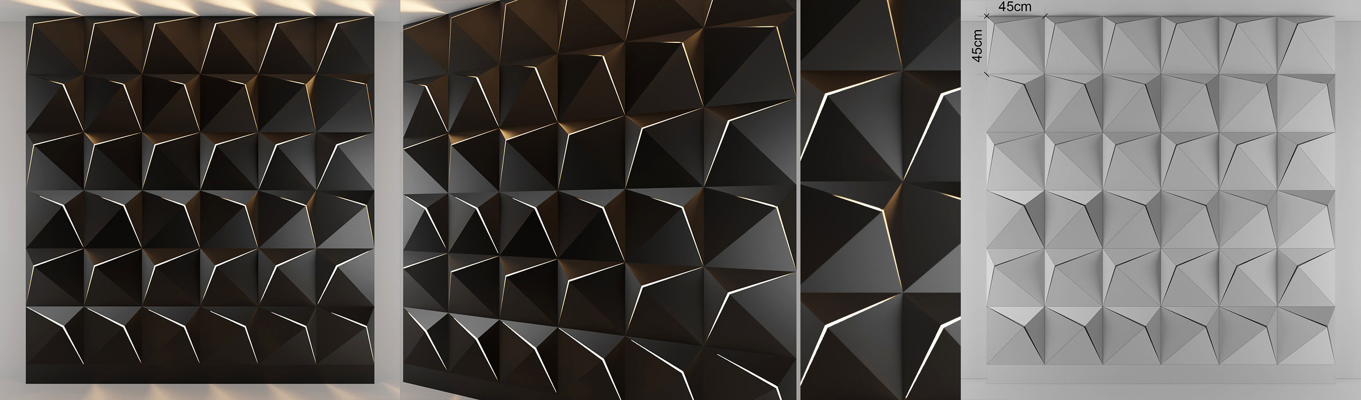 3d panel 15 Low-poly 3D model_1