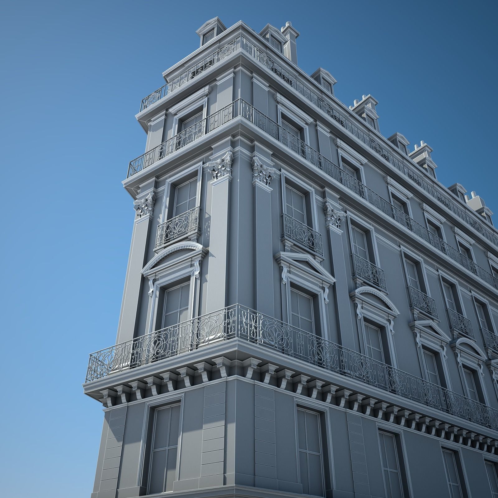 Old Building XV 3D model_14