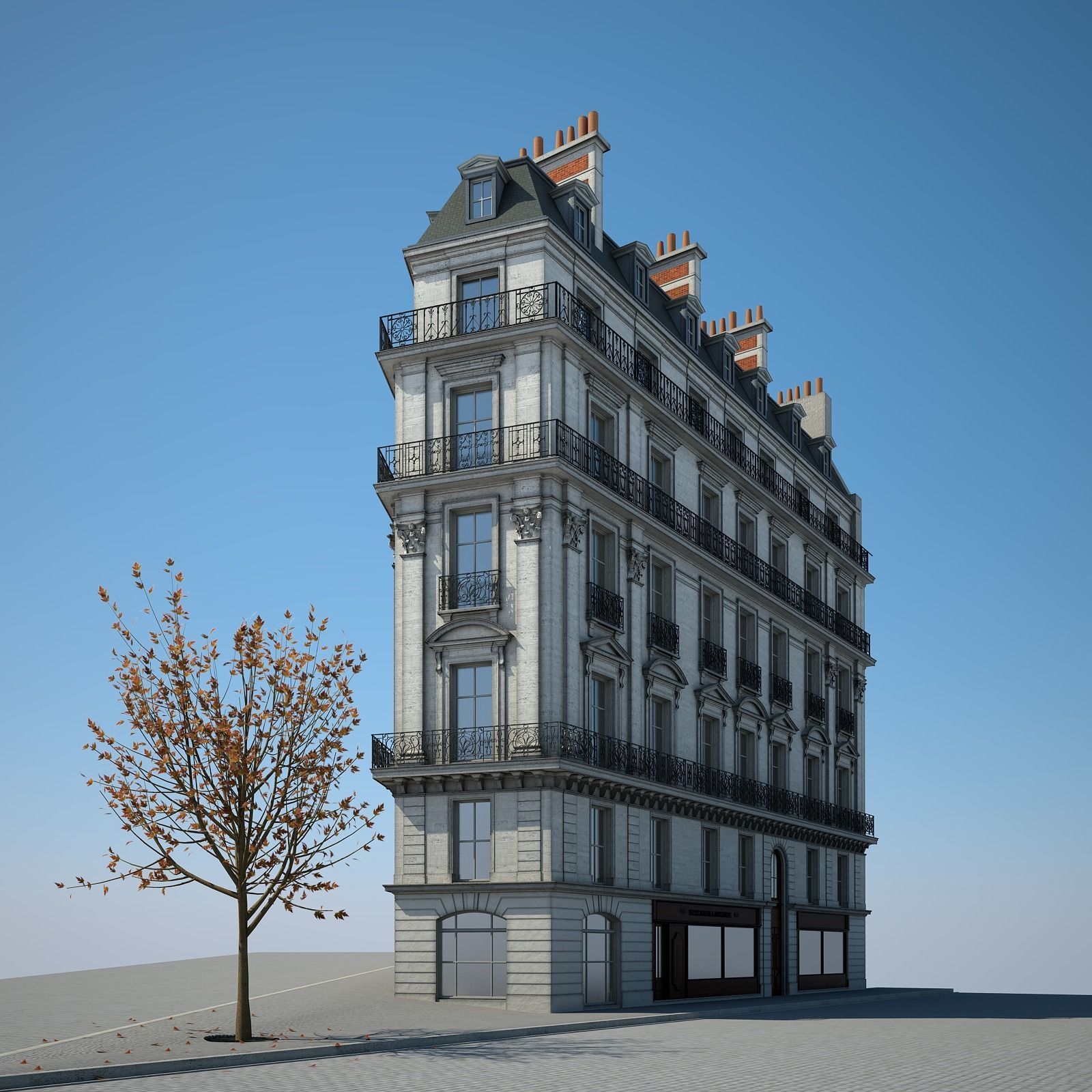 Old Building XV 3D model_1