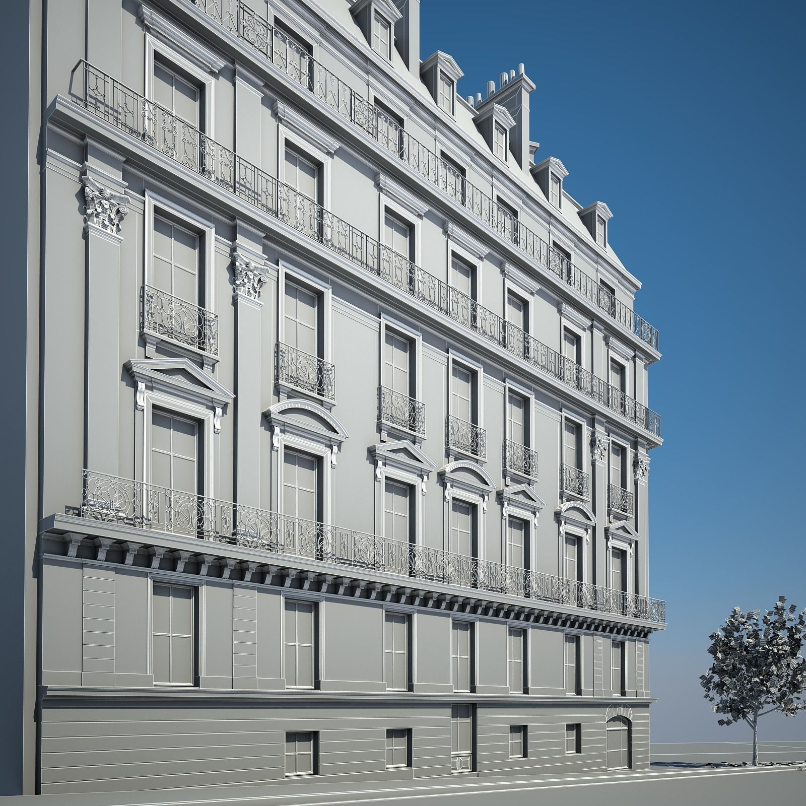 Old Building XV 3D model_11