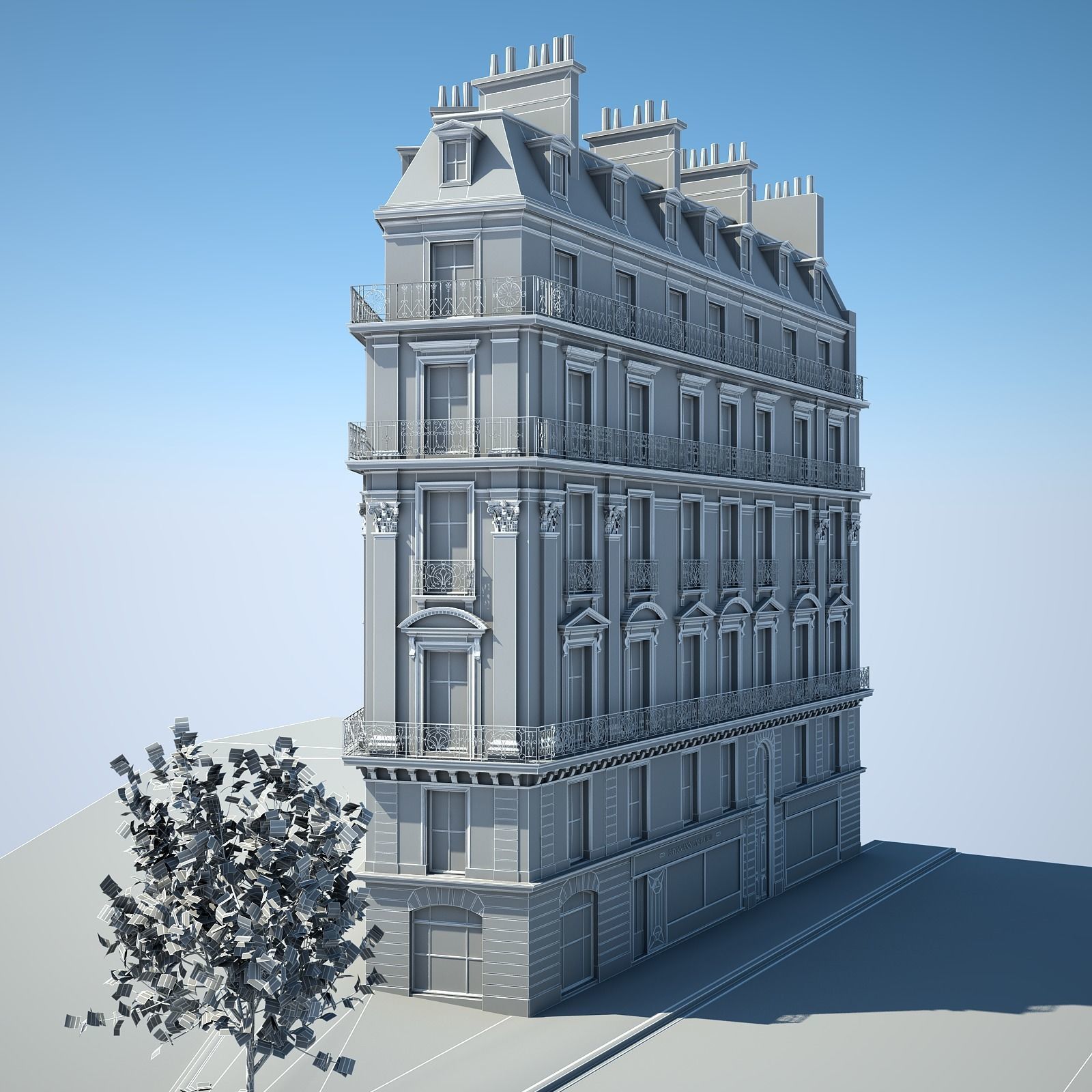 Old Building XV 3D model_13