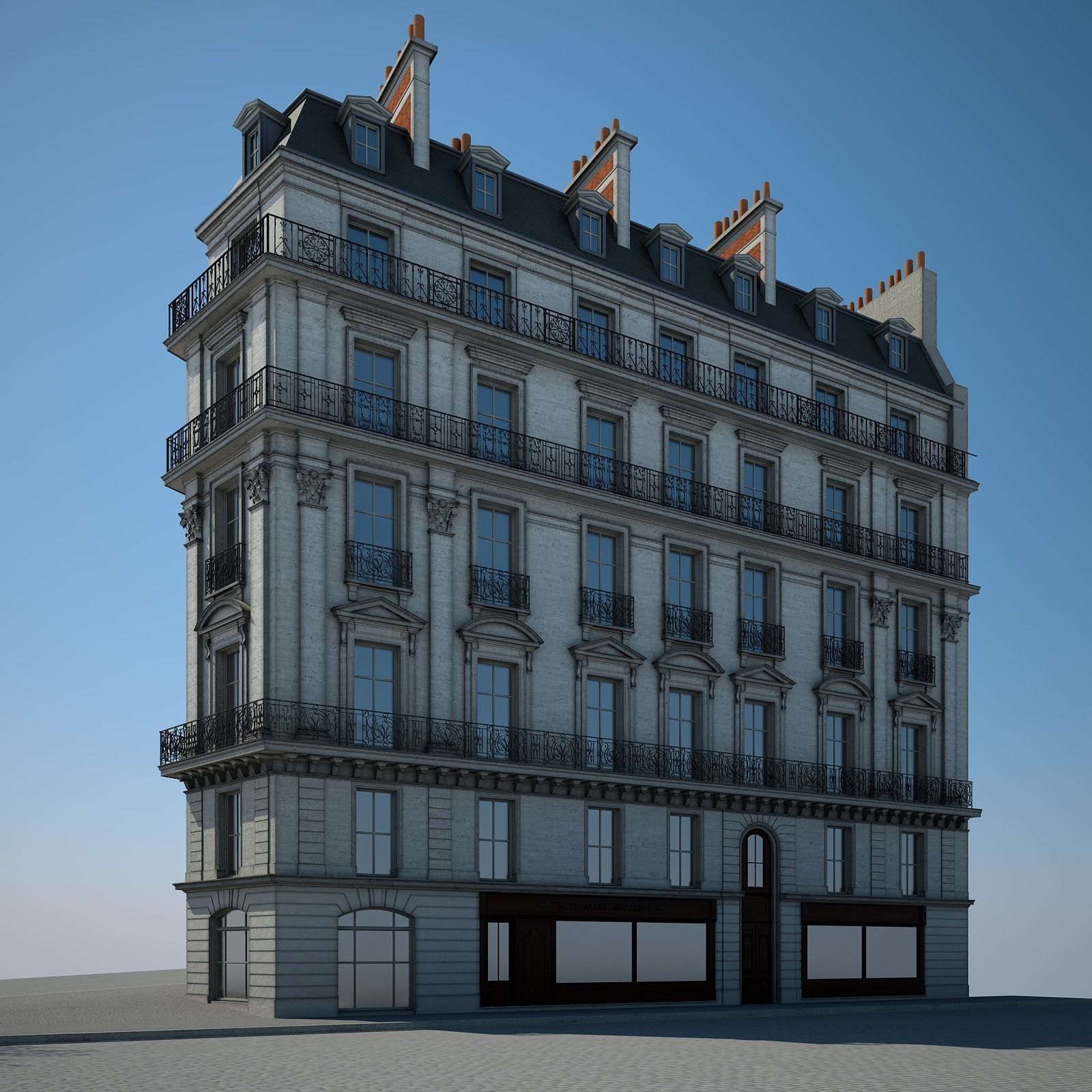 Old Building XV 3D model_3