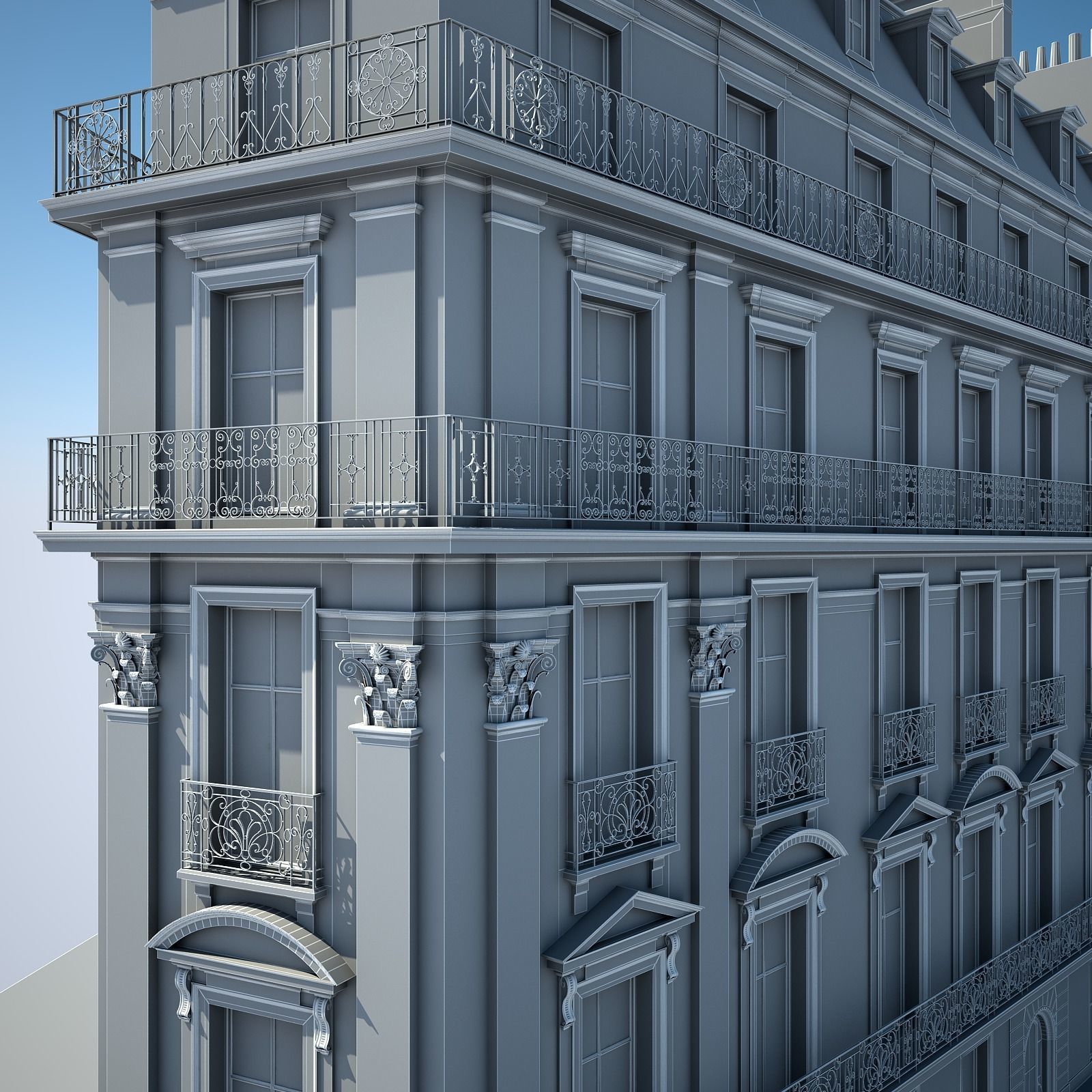 Old Building XV 3D model_16
