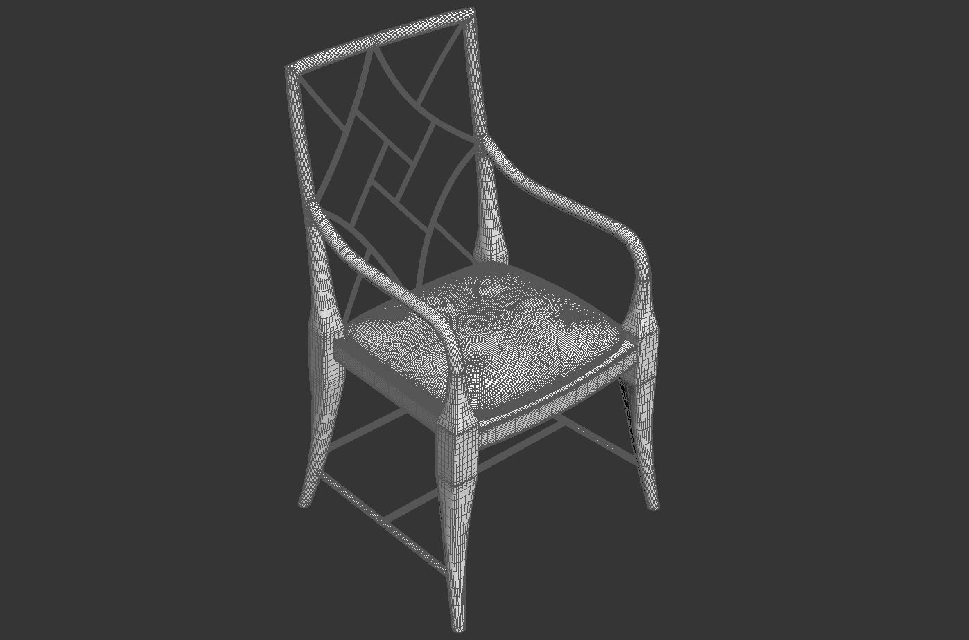 Delicate Trellis Armchair 3D model_5