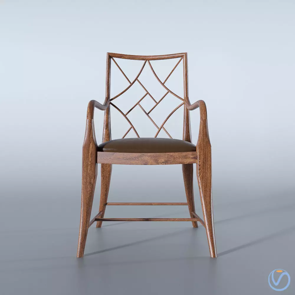 Delicate Trellis Armchair 3D model_0