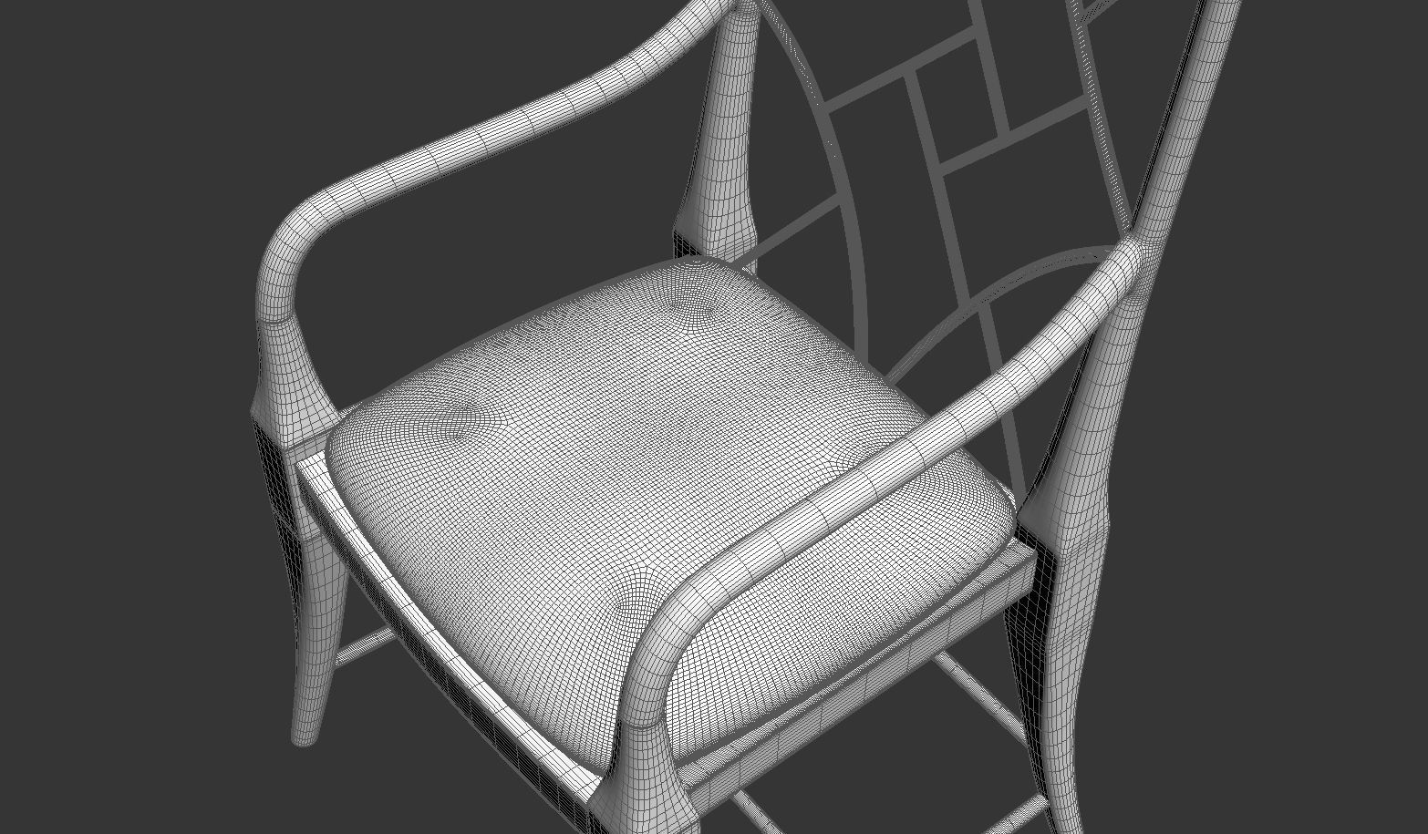 Delicate Trellis Armchair 3D model_6