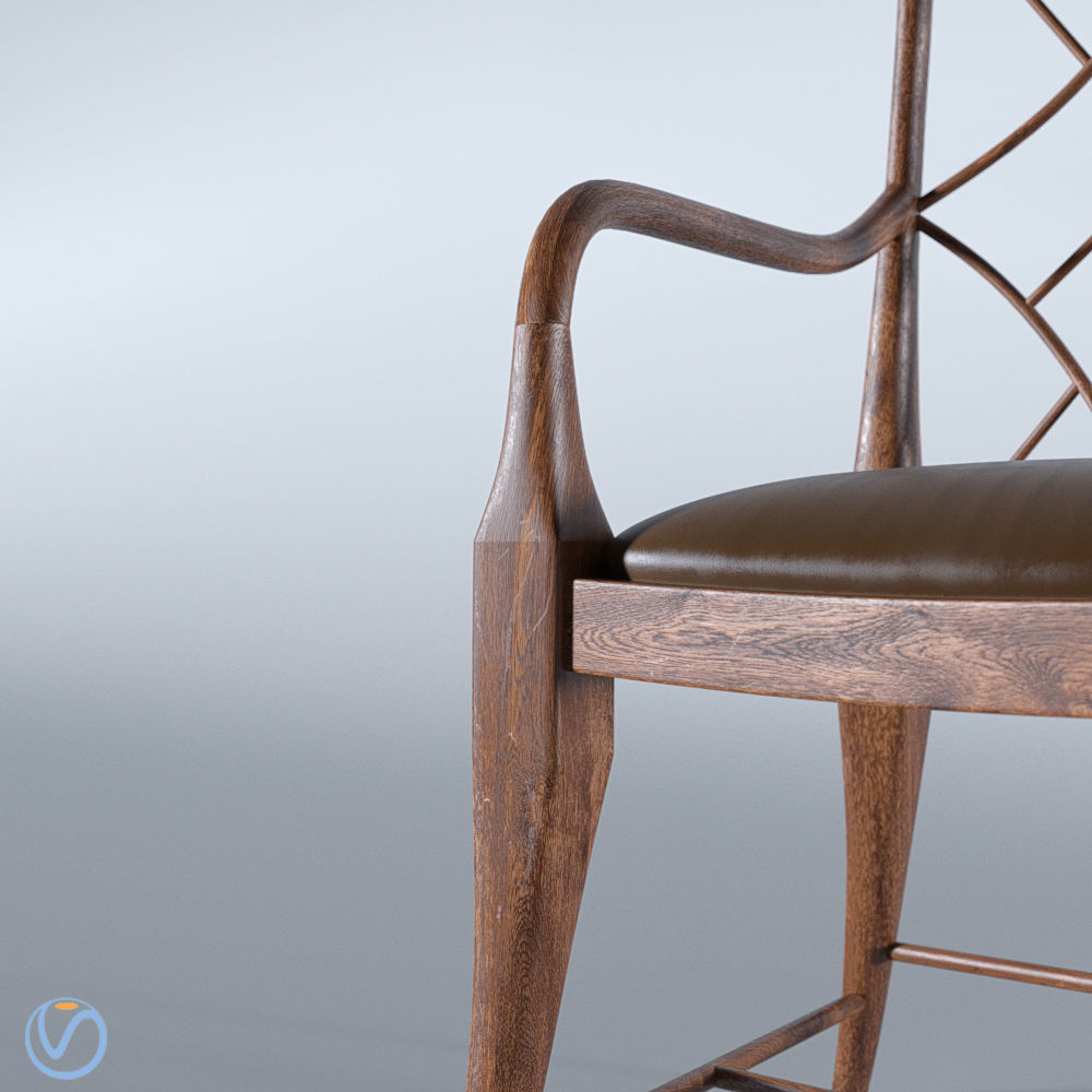 Delicate Trellis Armchair 3D model_3