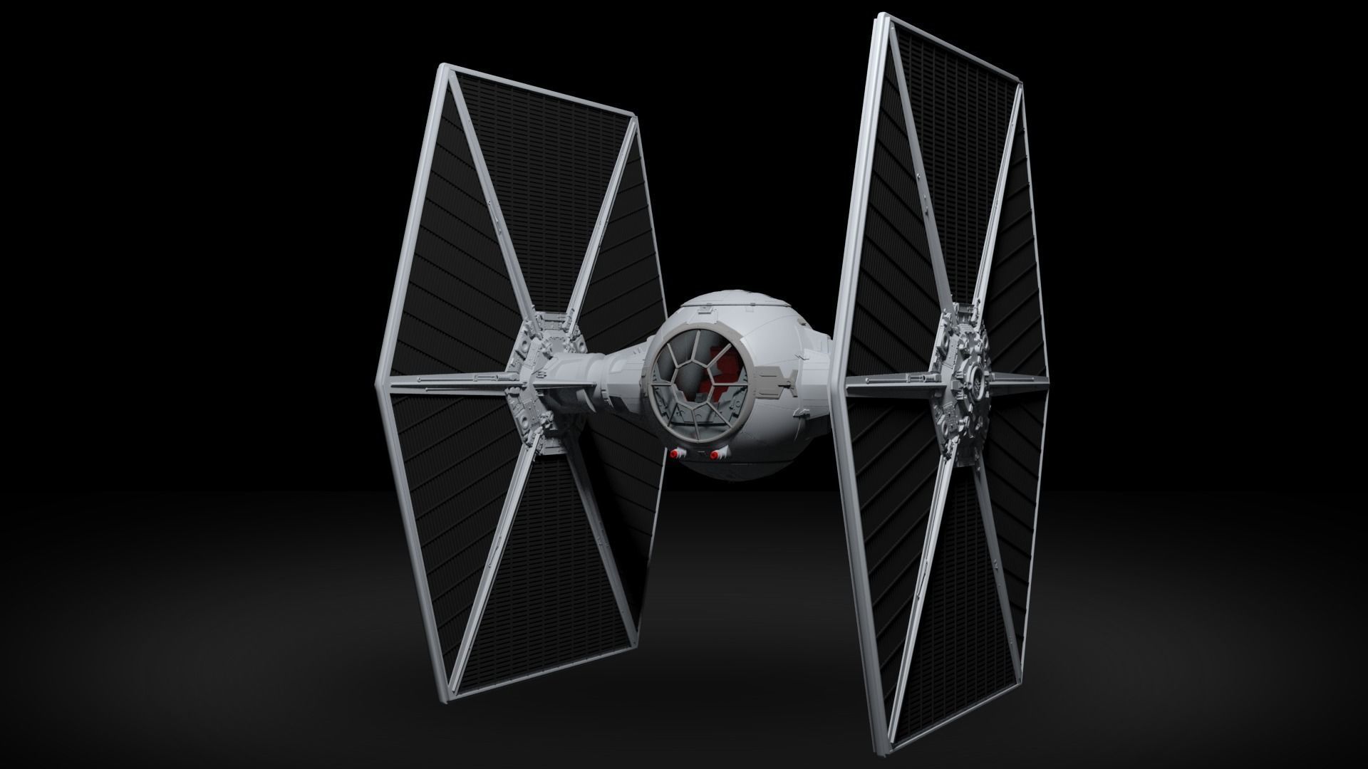 Star Wars Imperial Tie Fighter Free 3D model_2