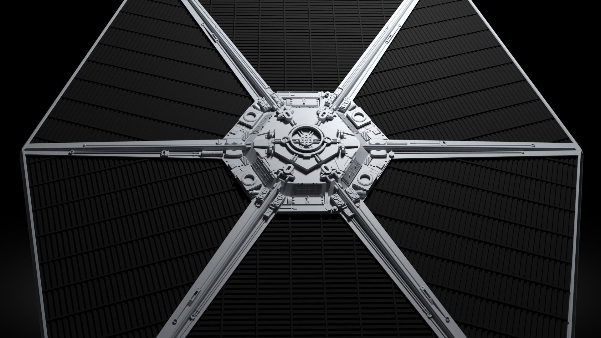 Star Wars Imperial Tie Fighter Free 3D model_4