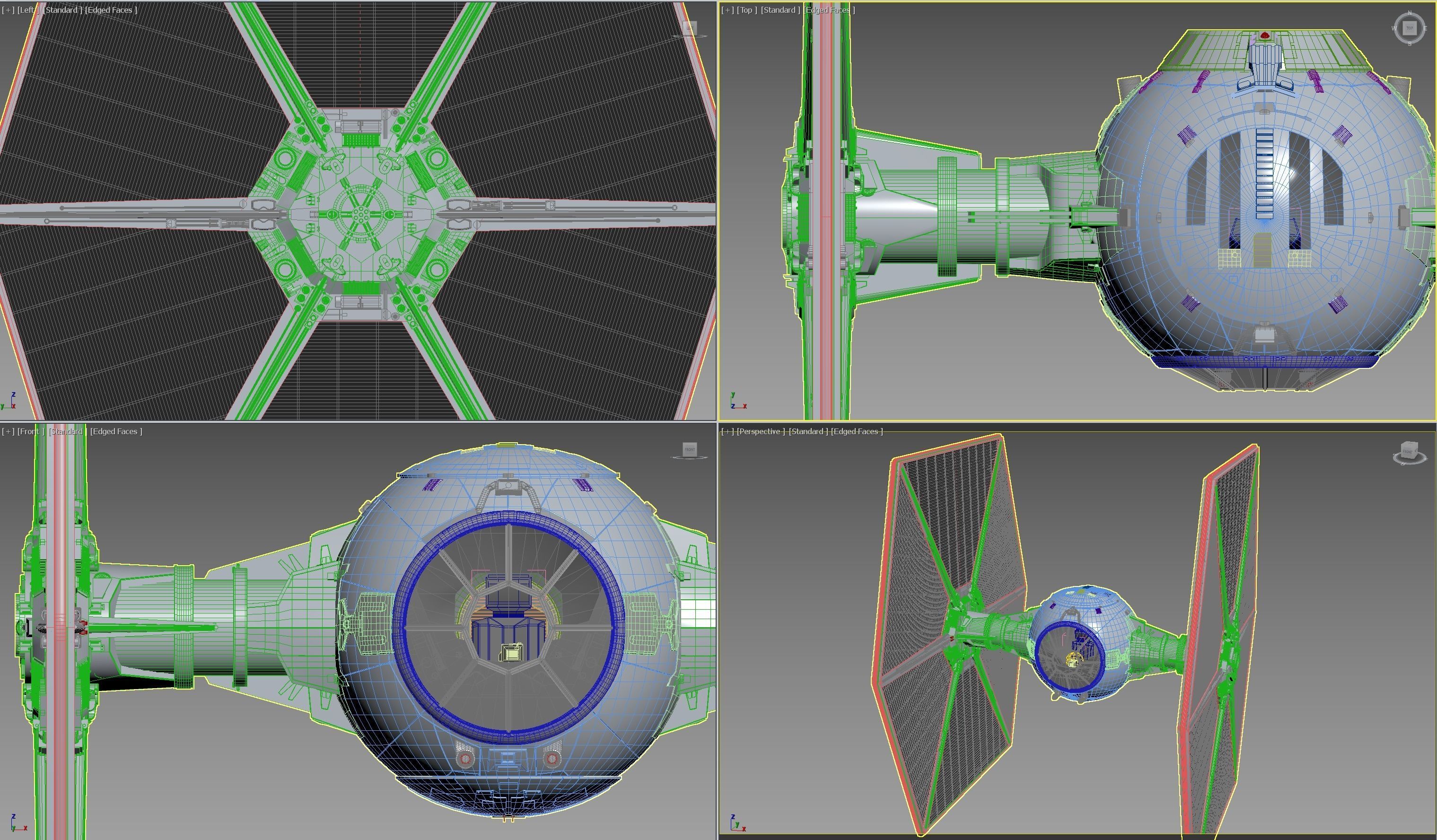 Star Wars Imperial Tie Fighter Free 3D model_6