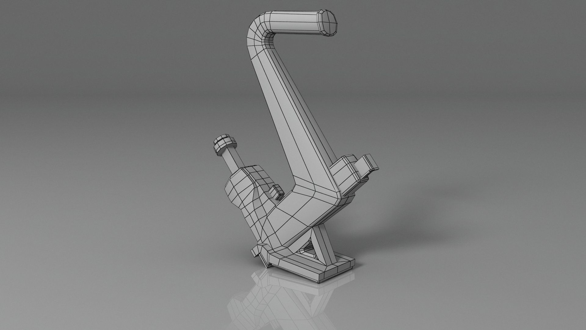 DEWALT Manual Flooring Cleat Nailer DWMFN-201 Low-poly 3D model_1