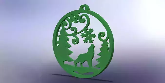 Wolf Ornament 3D print model