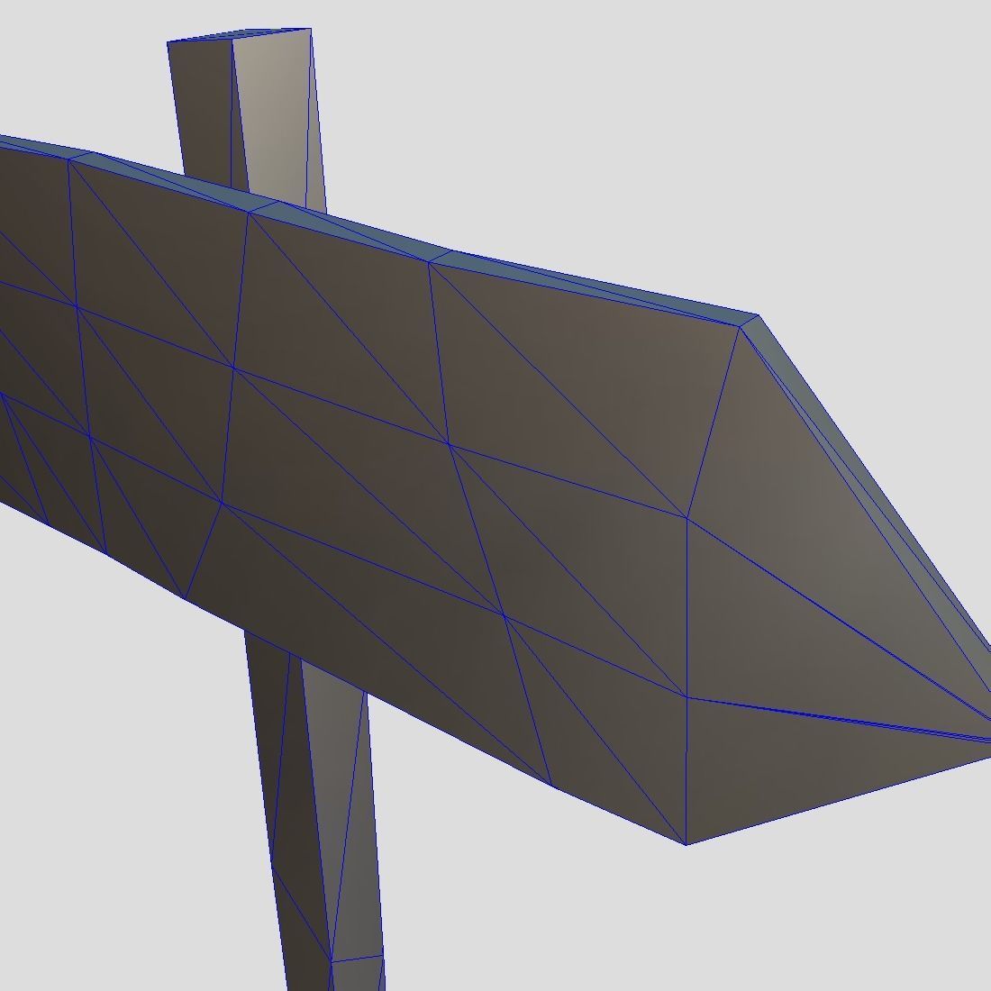 Wooden Sign Set Low-poly 3D model_11