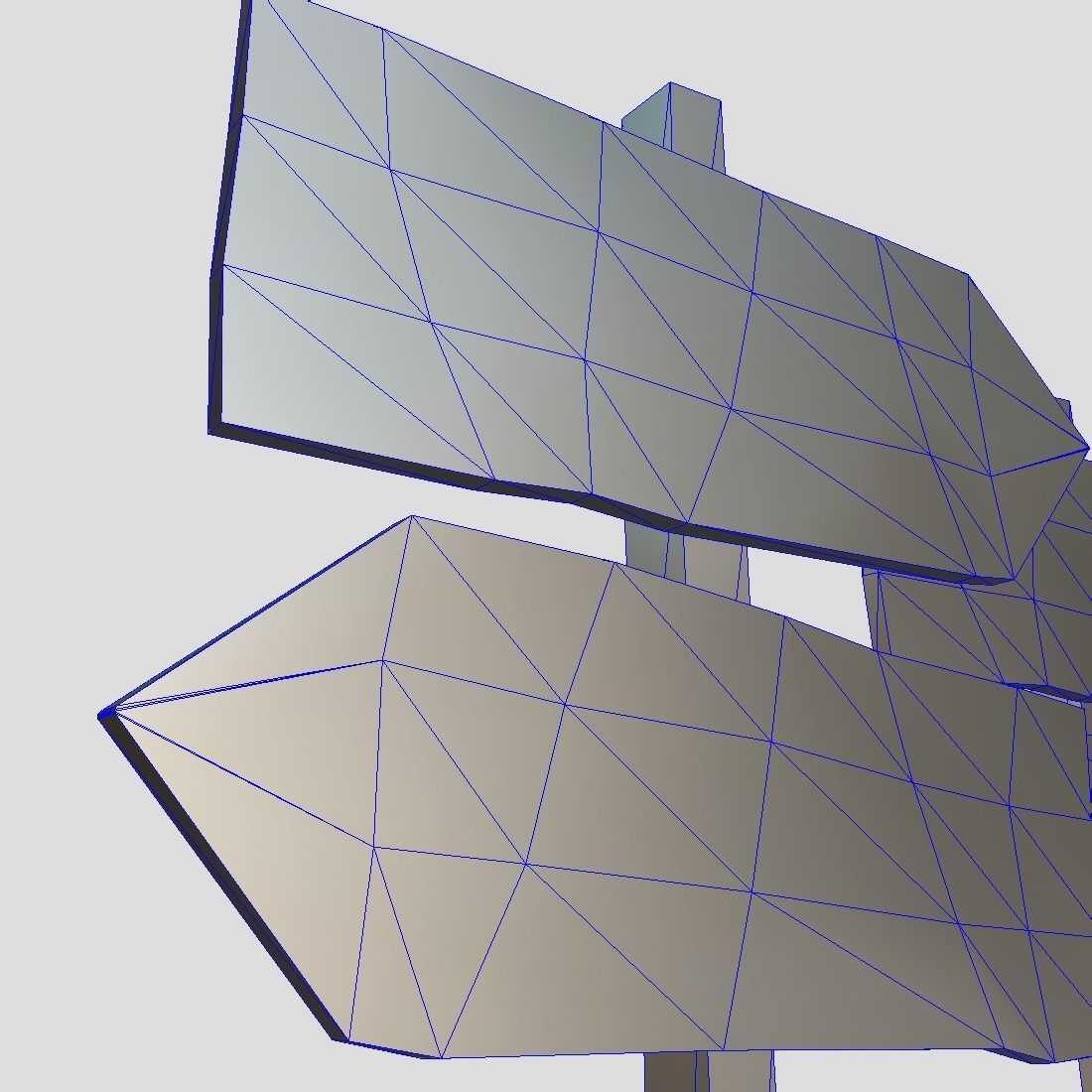 Wooden Sign Set Low-poly 3D model_14