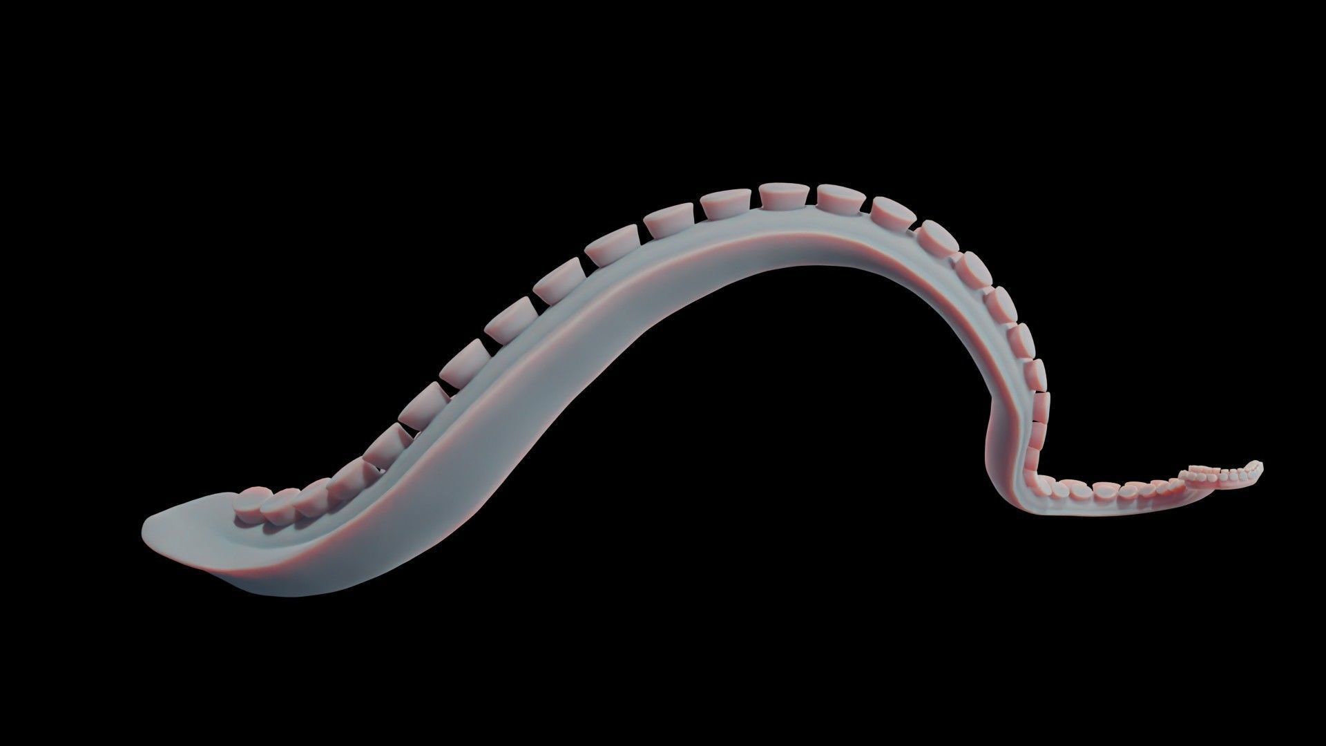 Rigged Tentacle Low-poly 3D model_16
