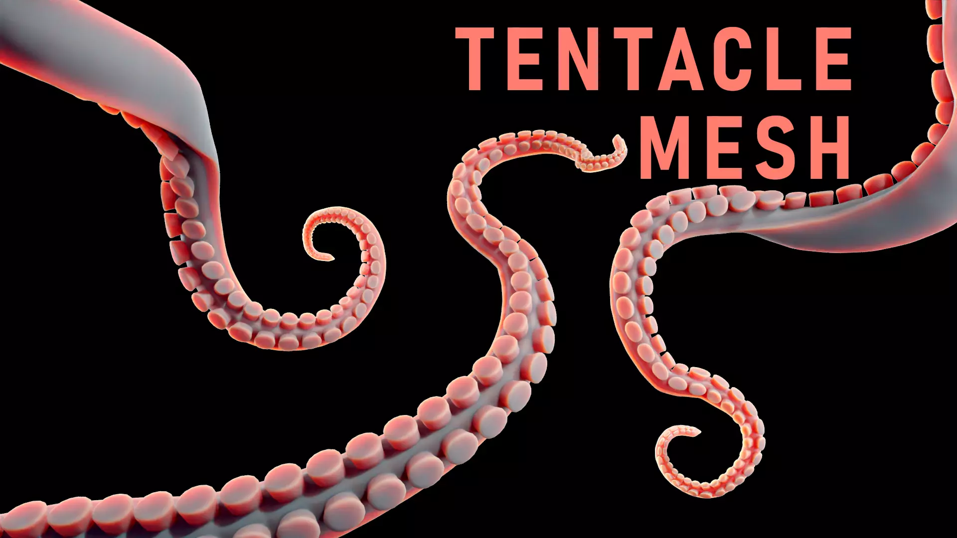 Rigged Tentacle Low-poly 3D model_0