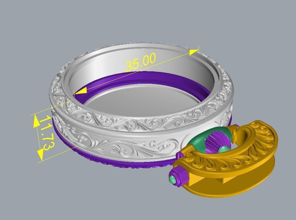 Clock ring 3D print model_3