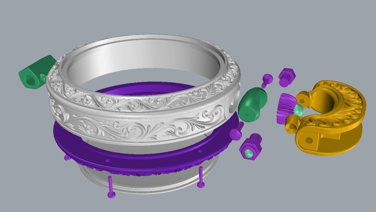 Clock ring 3D print model_1