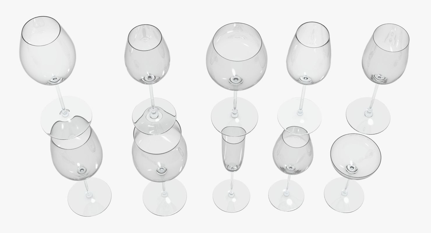 Riedel Superleggero Glasses Collection 3D model_2