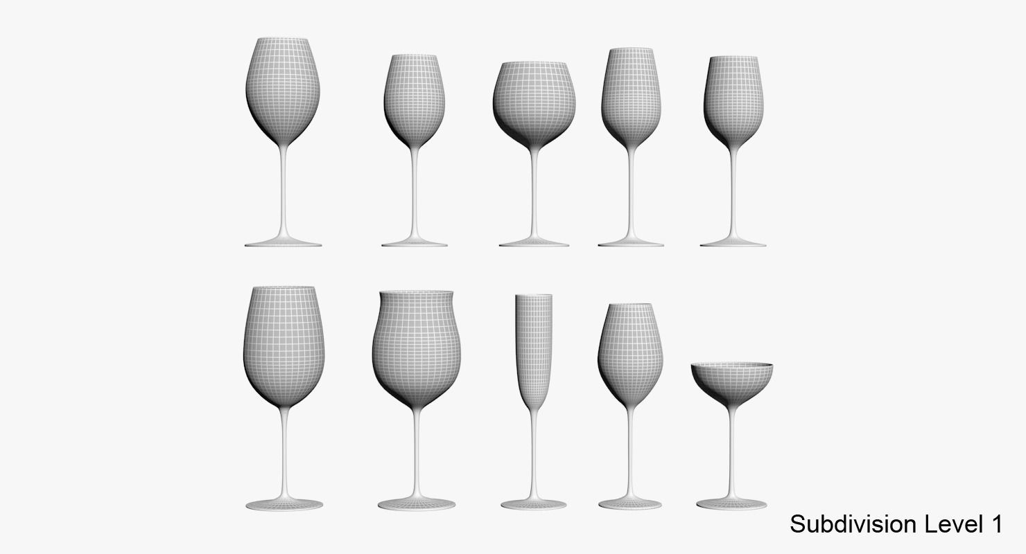 Riedel Superleggero Glasses Collection 3D model_6