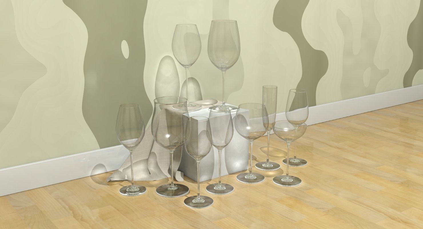 Riedel Superleggero Glasses Collection 3D model_8